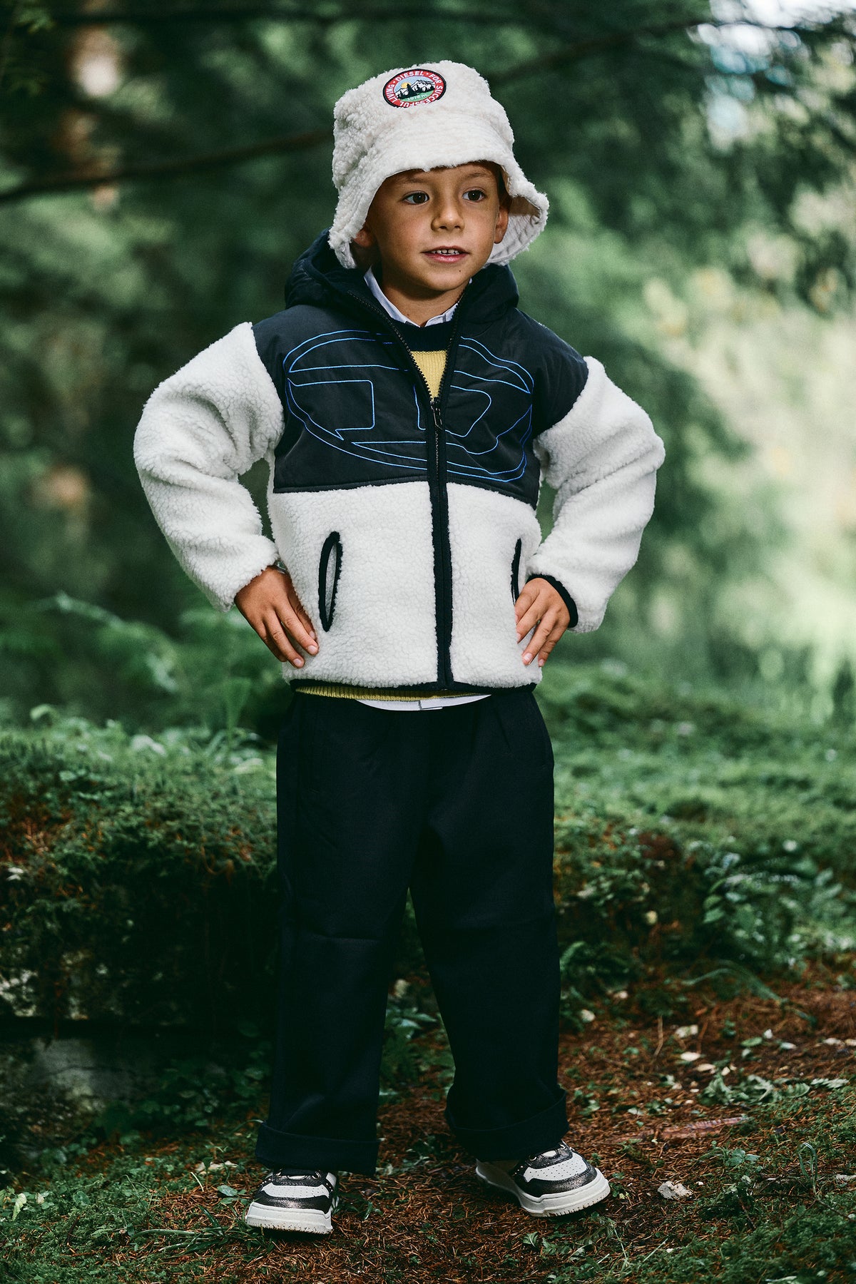 Veste teddy avec logo imprimé