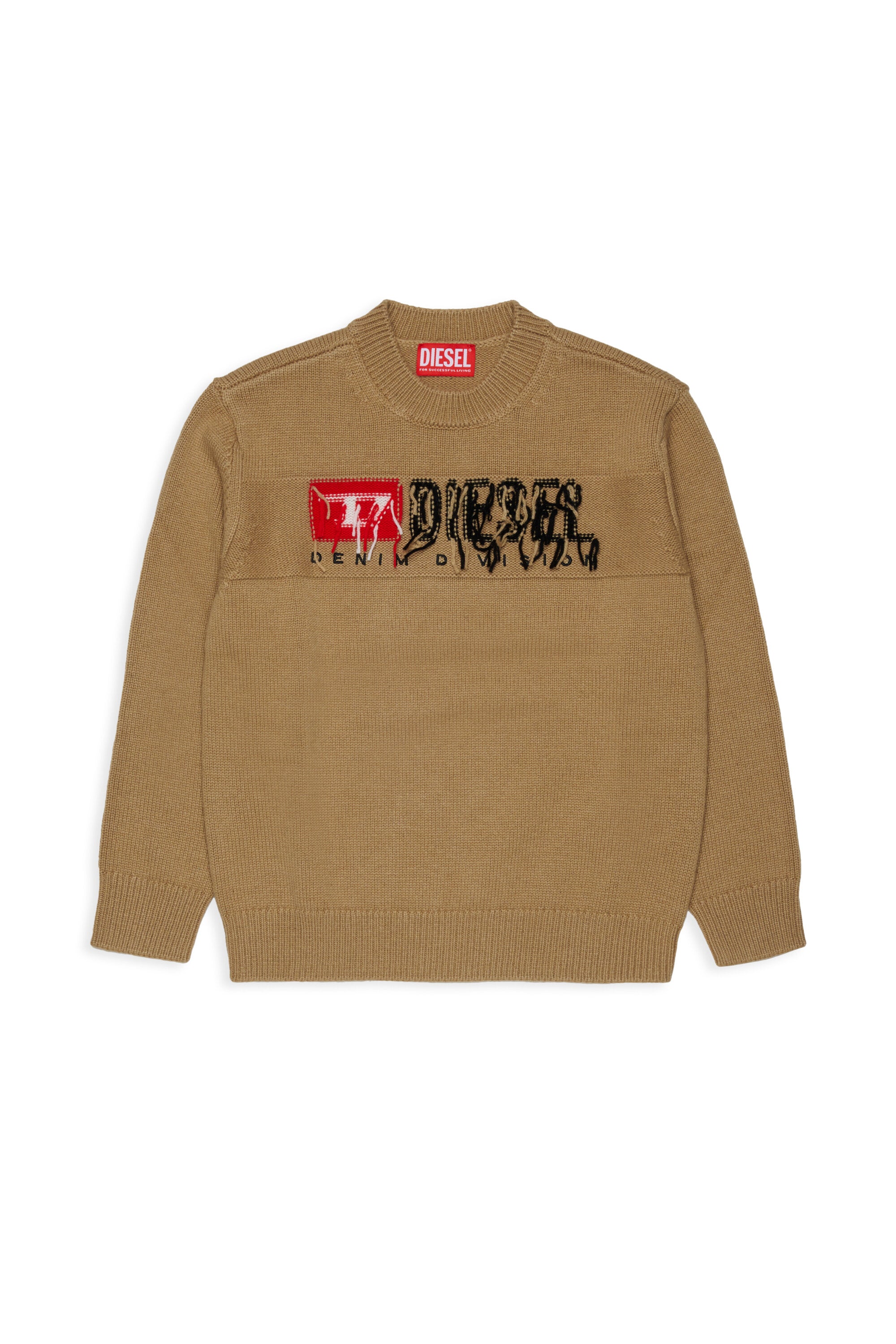 Rundhals-Pullover mit Logo