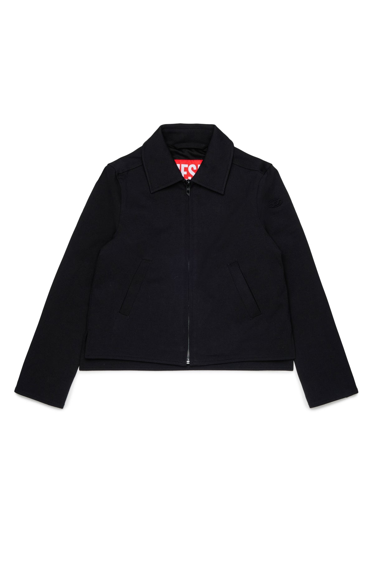 Knit jacket with logo
