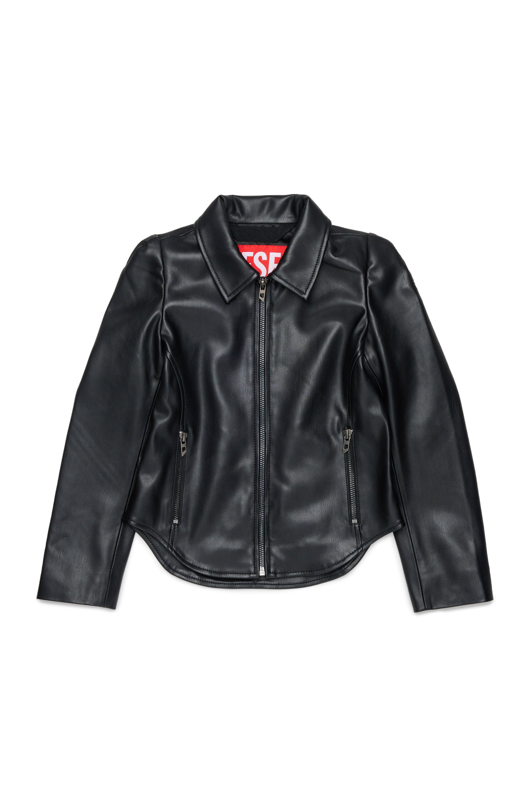 Bikerjacke aus beschichtetem Gewebe