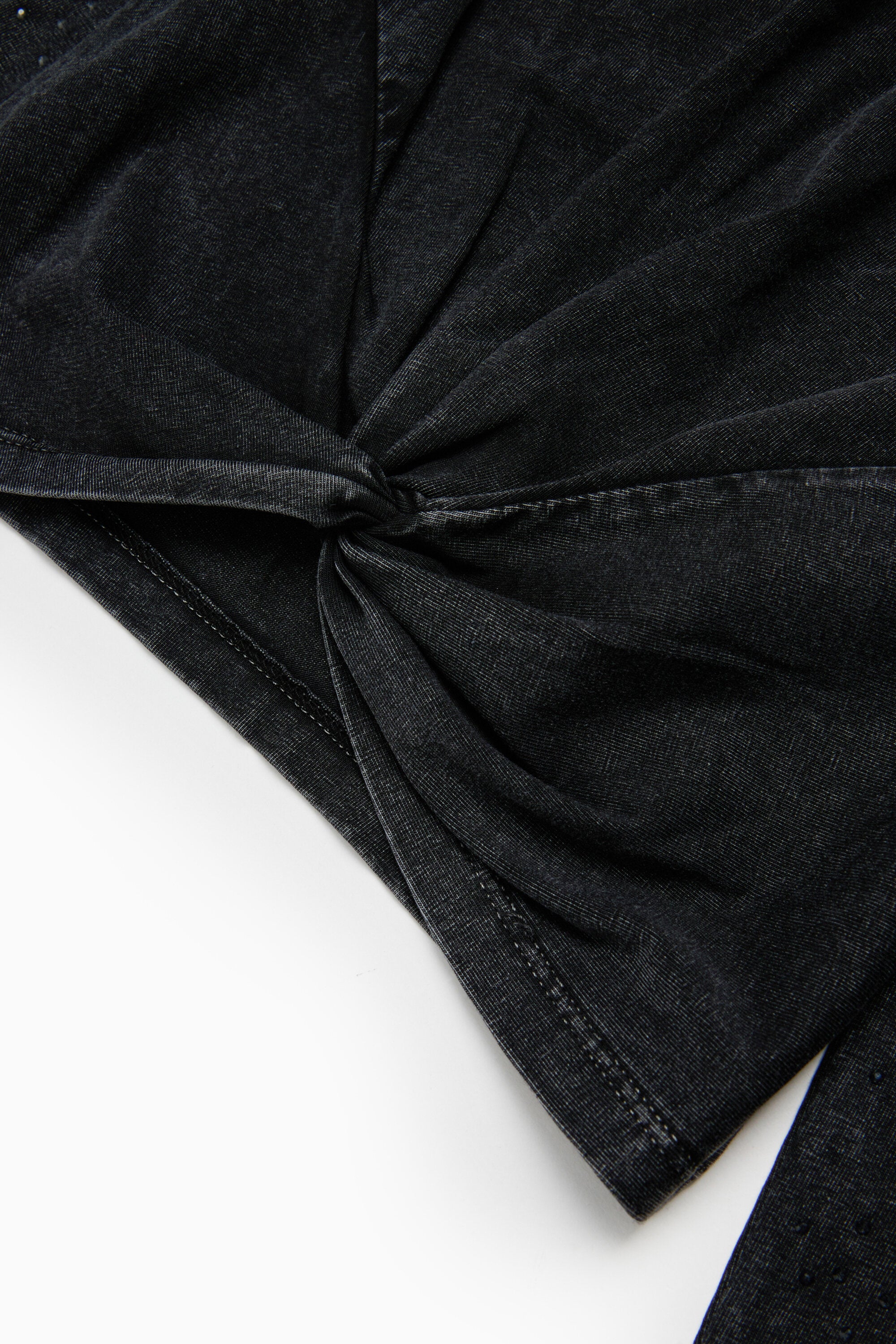 Langarm-T-Shirt mit Knoten vorne