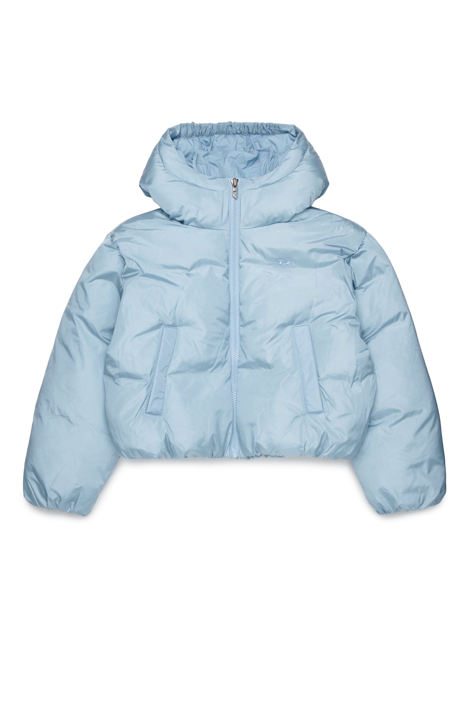 Gefütterte Jacke mit aufgedrucktem Logo