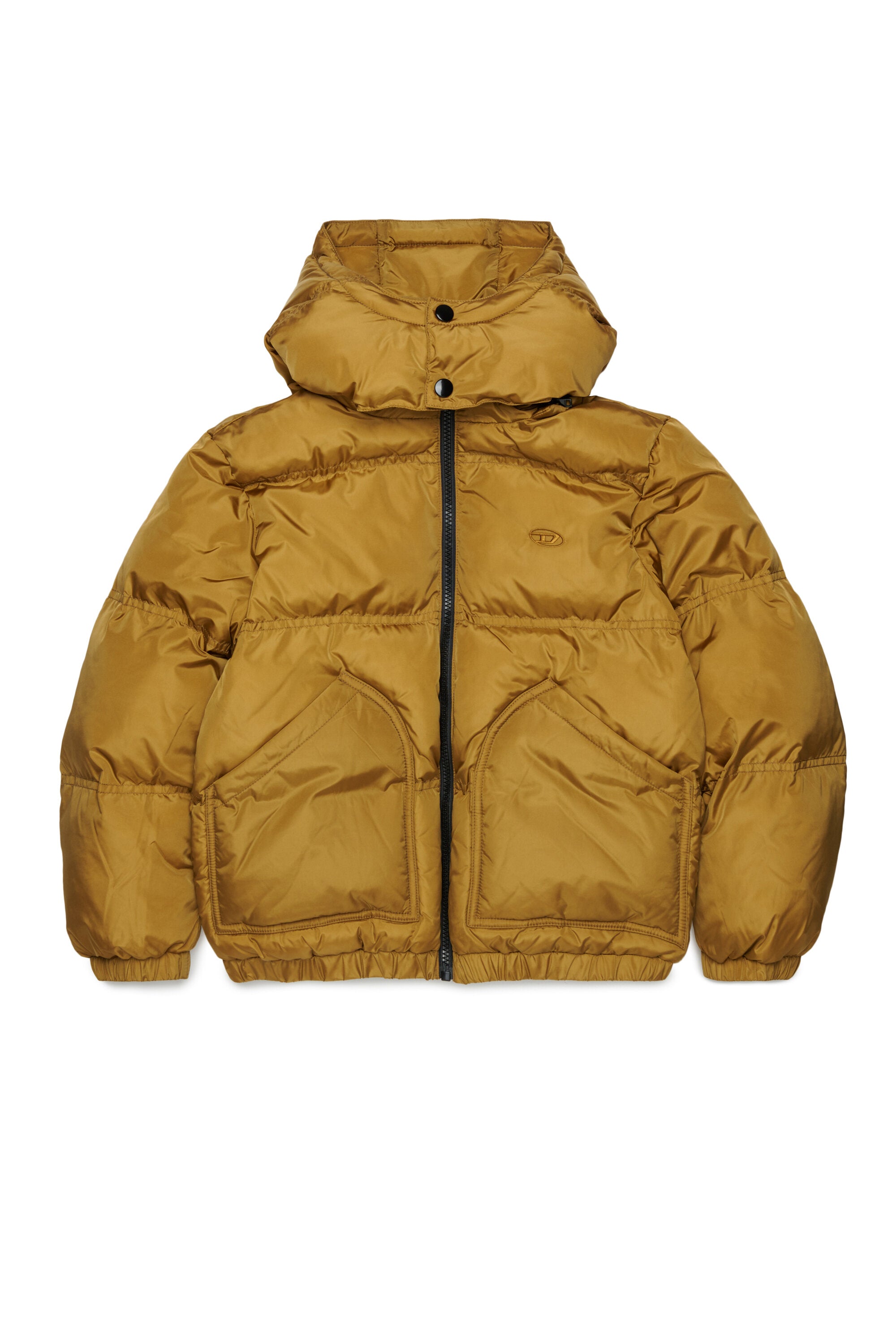 Gefütterte Jacke mit aufgedrucktem Logo