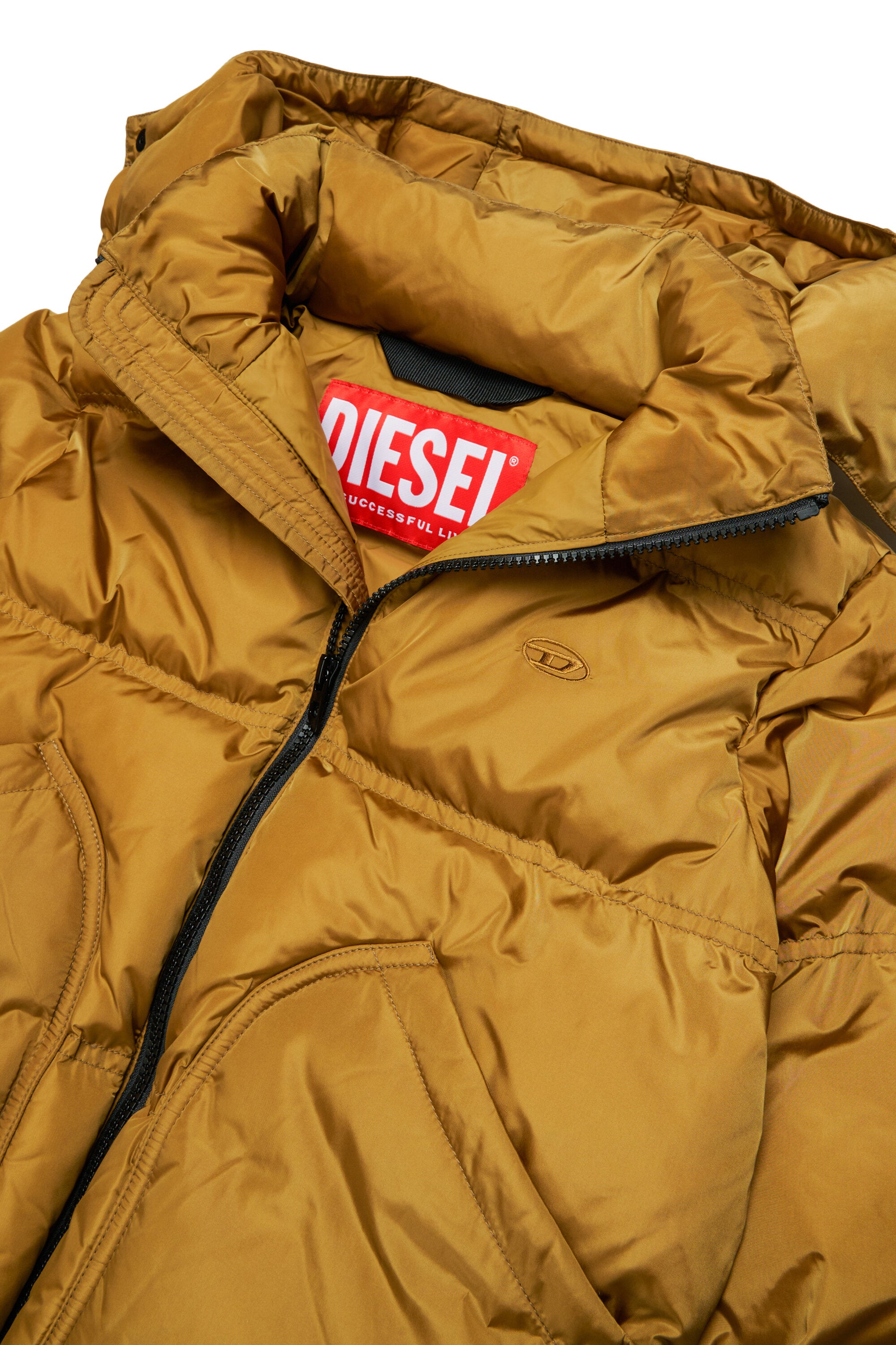Gefütterte Jacke mit aufgedrucktem Logo