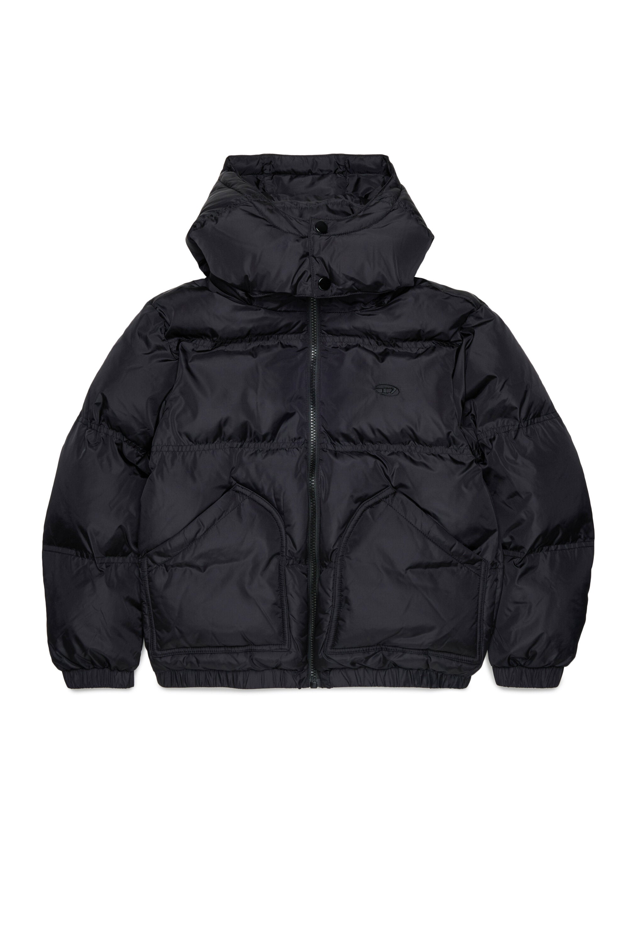 Gefütterte Jacke mit aufgedrucktem Logo