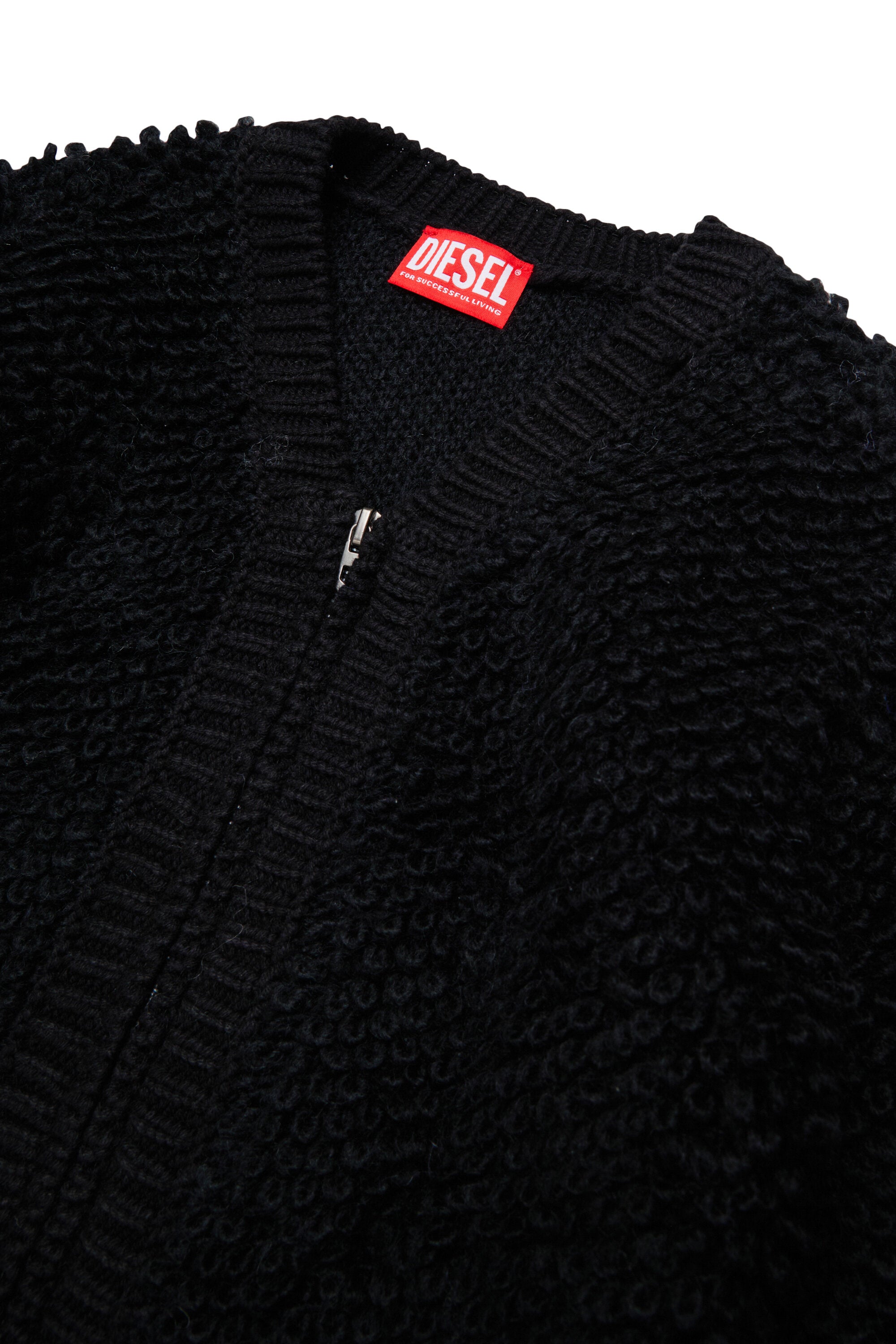 Cardigan zippé en maille avec logo