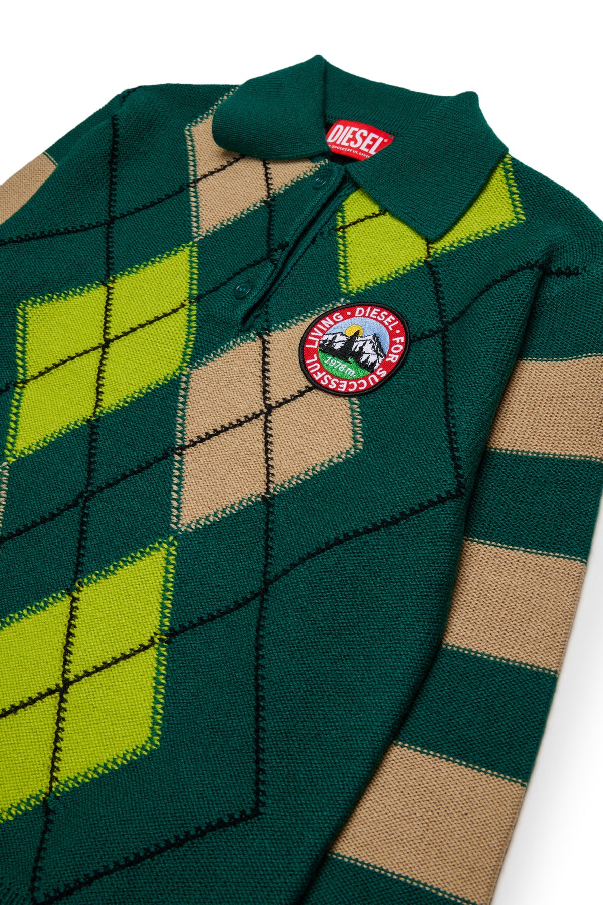 Polo de mezcla de lana con logo