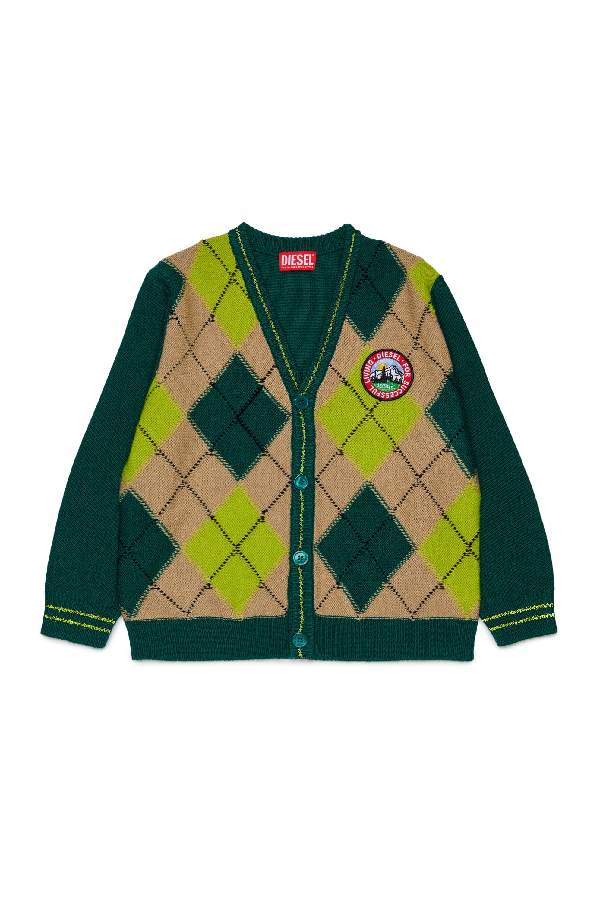 Cardigan aus Wollmischung mit Logo