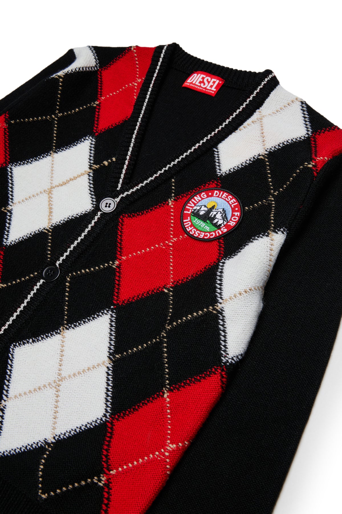 Cardigan en mélange de laine avec logo