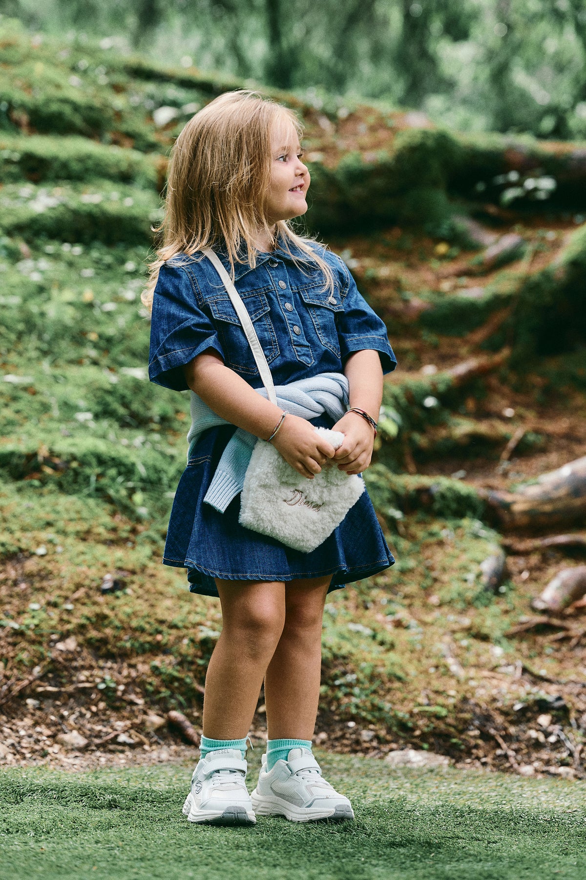 Sac bandoulière en peluche teddy