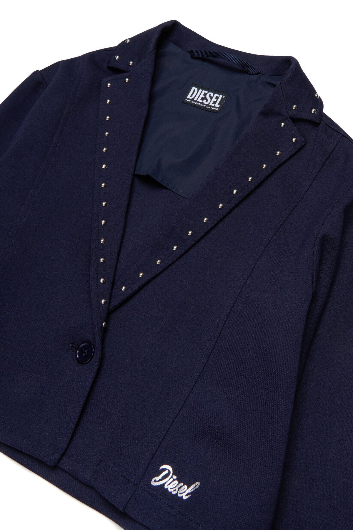 Blazer con tachuelas y logo