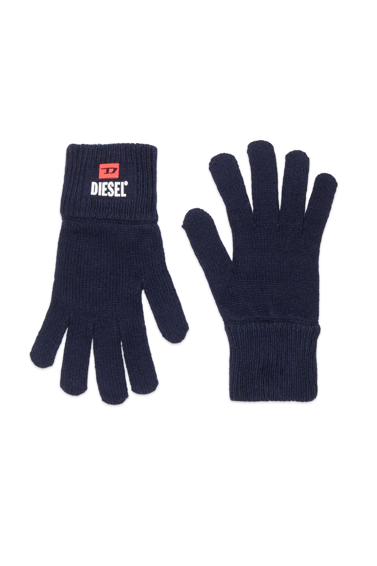 Handschuhe aus Woll- und Baumwollmix mit Logo