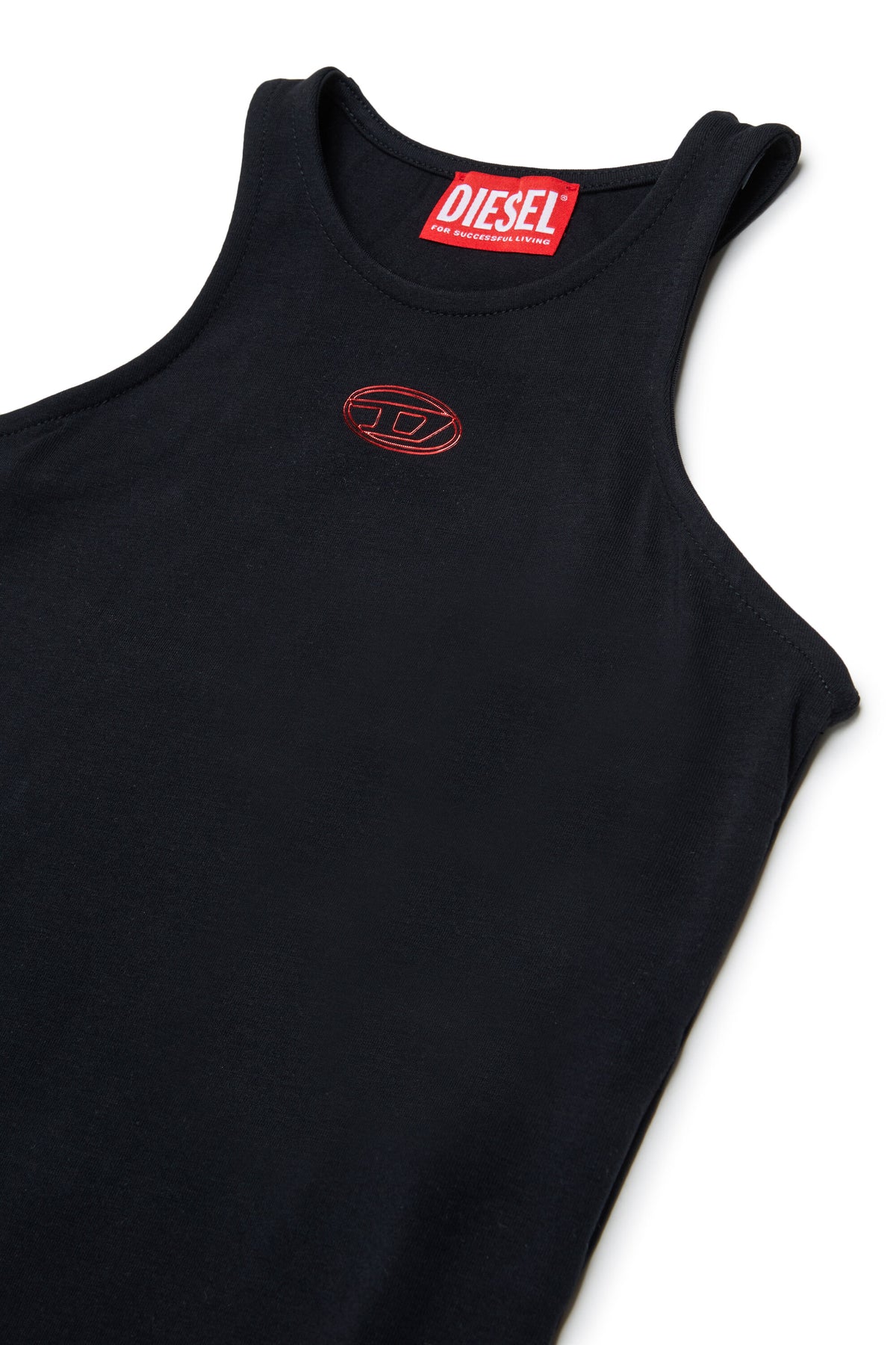 Ärmelloser Body mit ovalem Logo