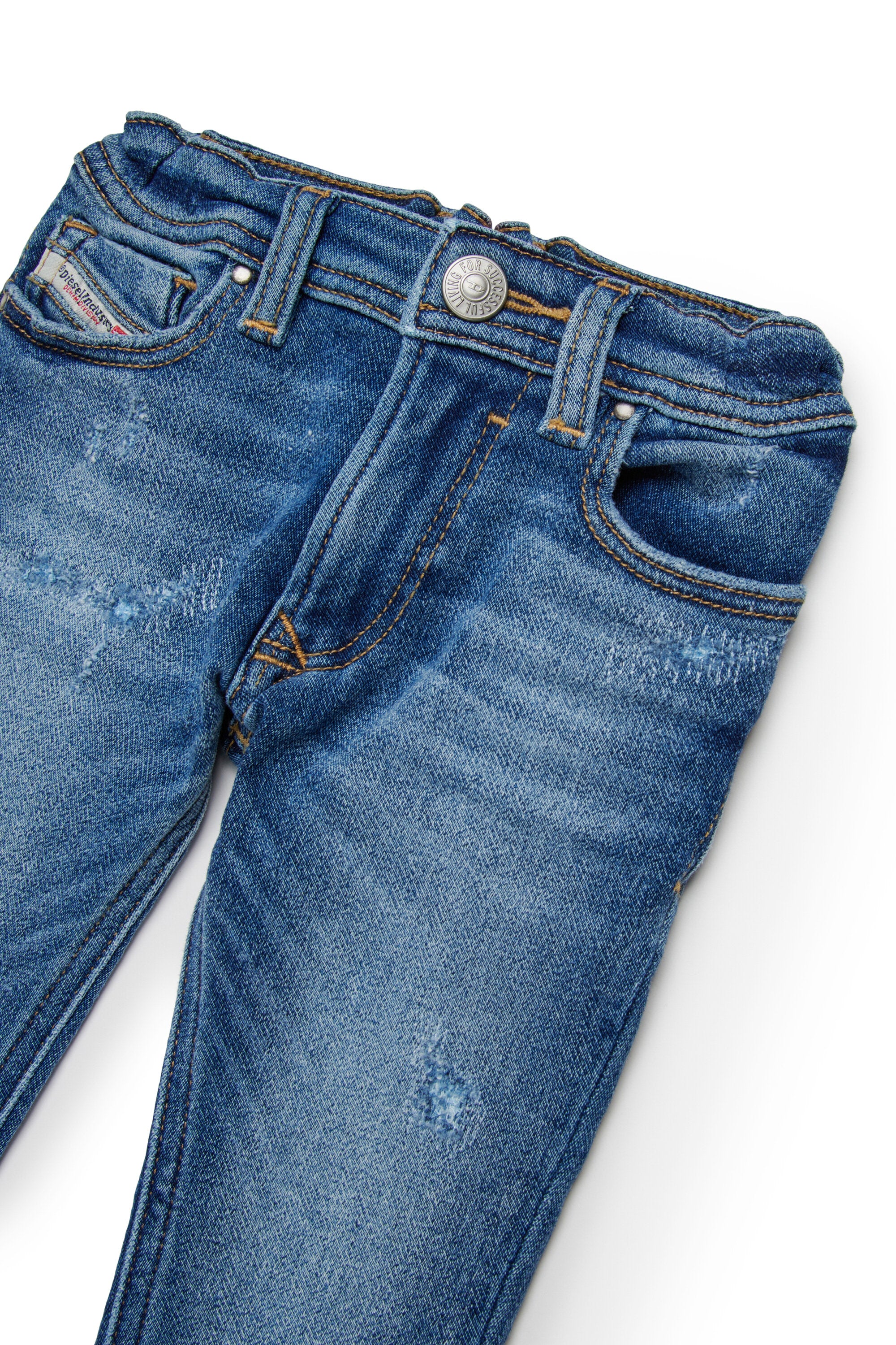 JoggJeans® skinny bleu moyen avec abrasions - D-Slinkie-B