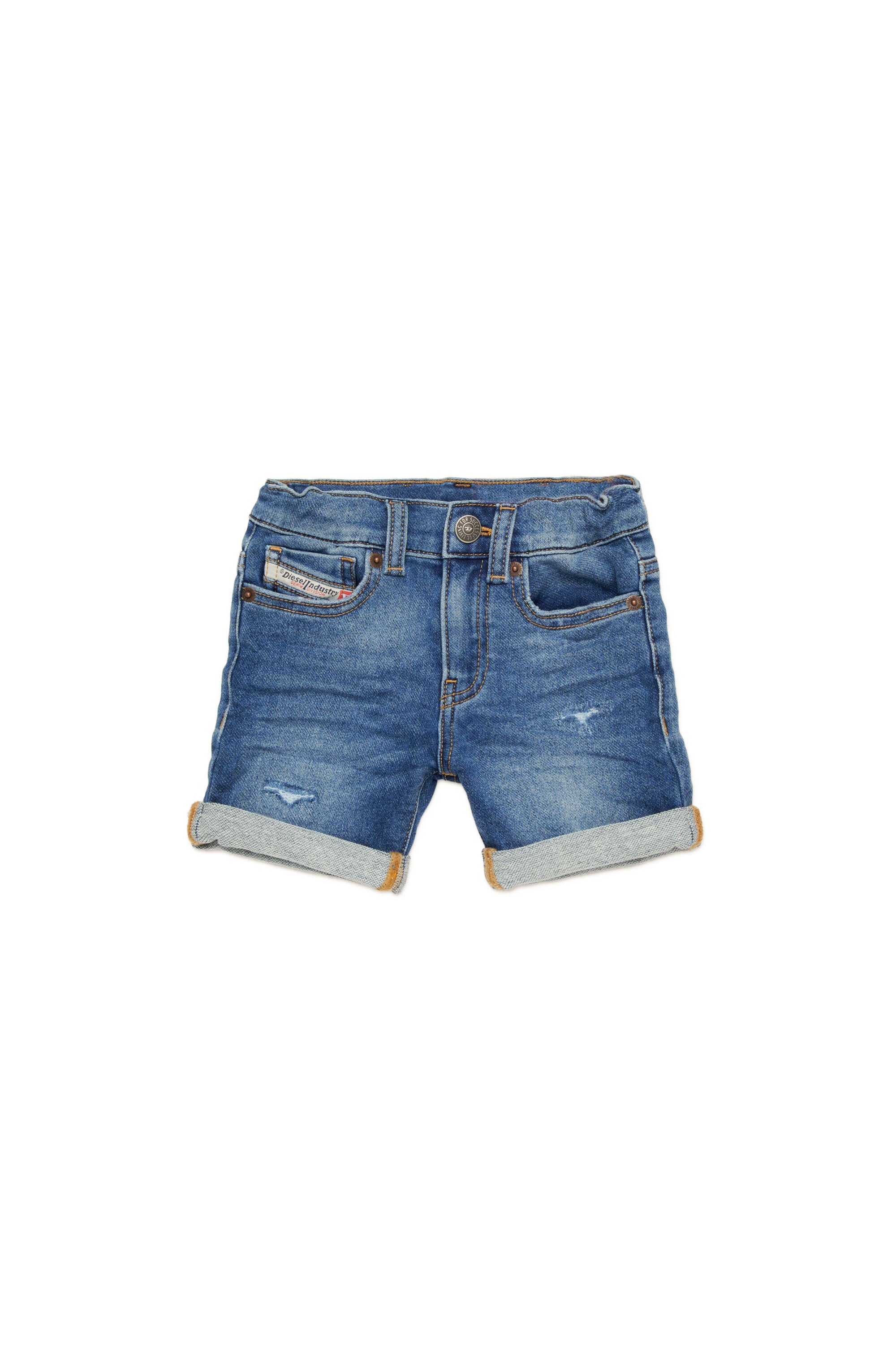 Short JoggJeans® bleu moyen avec ruptures