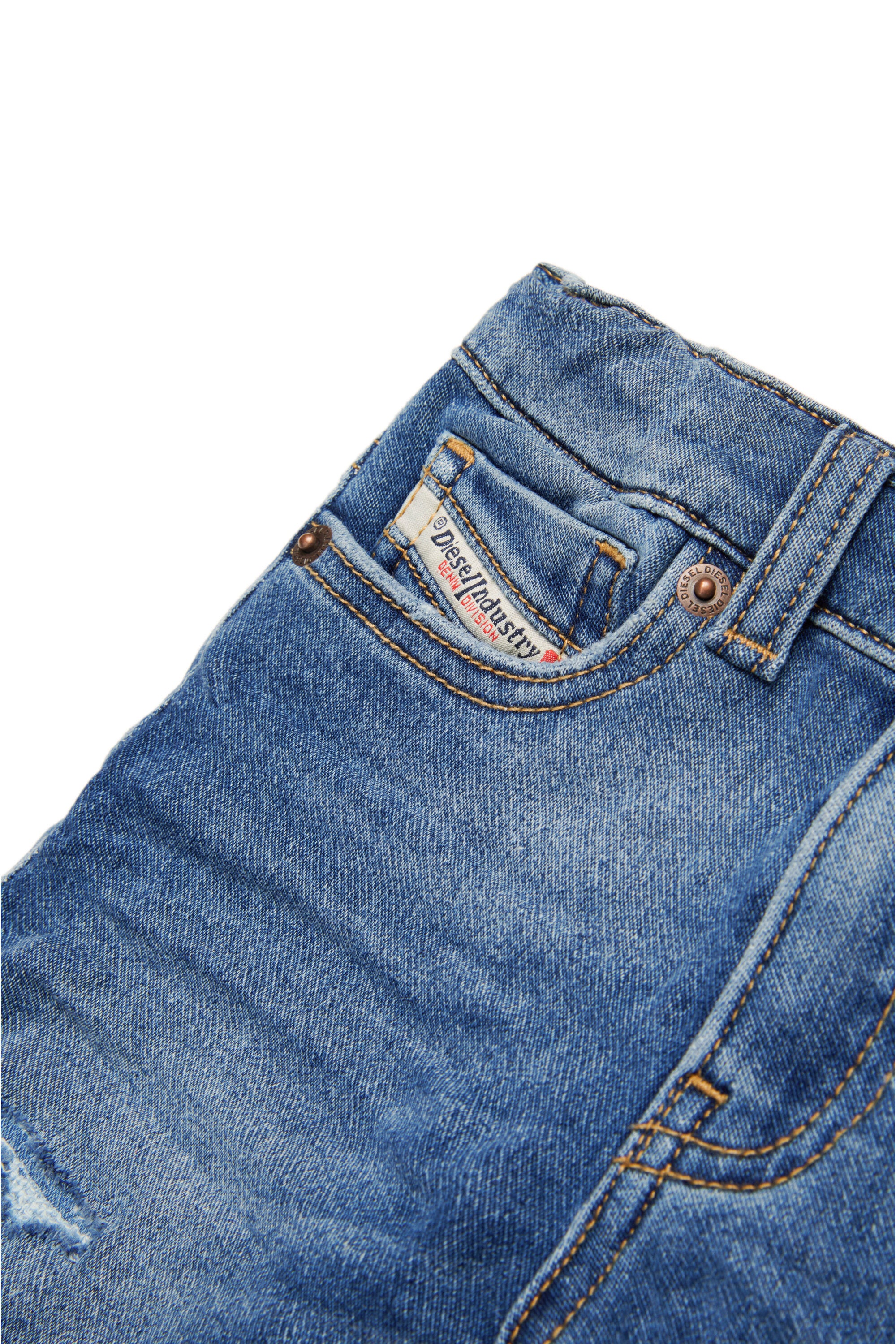 Short JoggJeans® bleu moyen avec ruptures