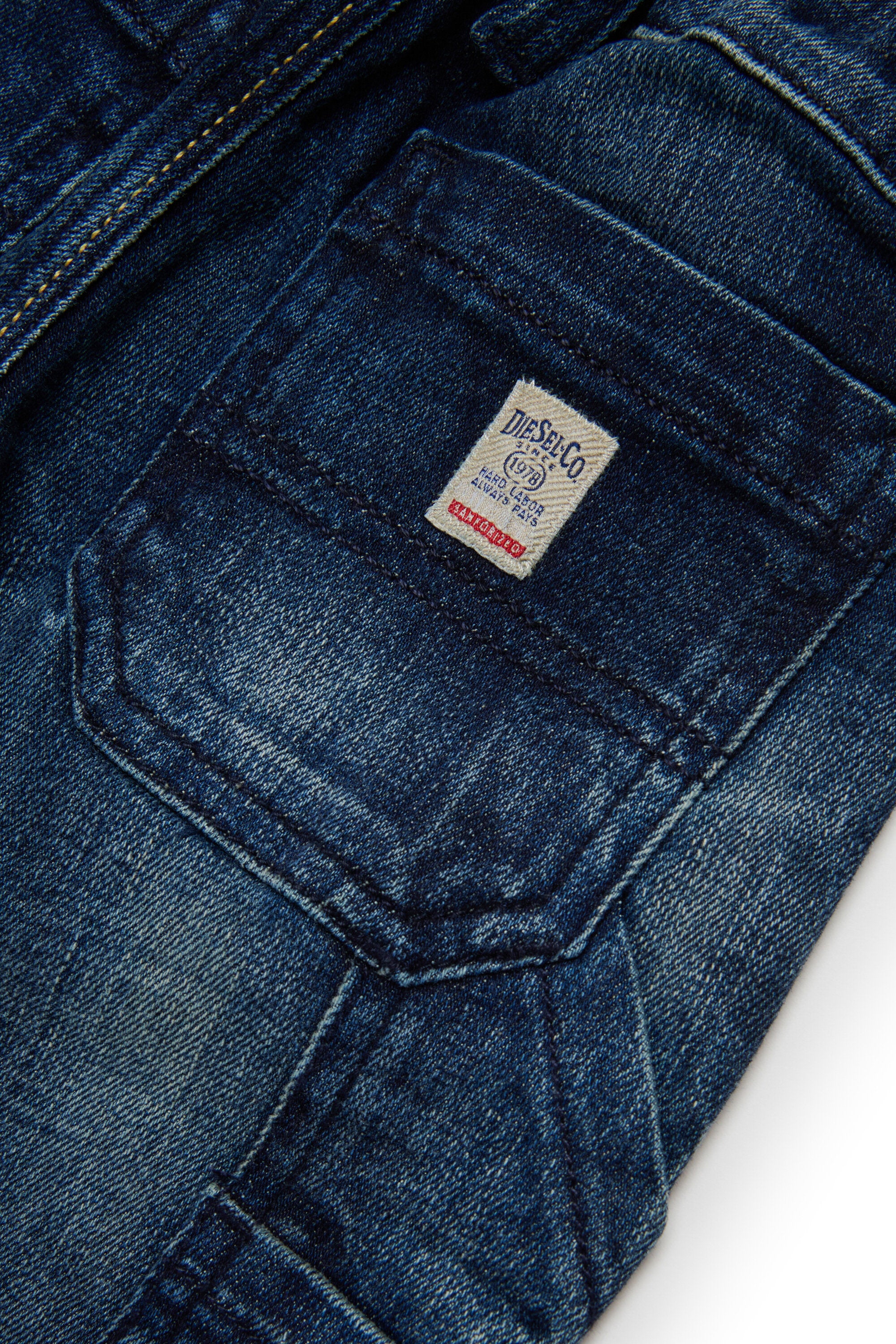 Jeans relaxed bleu foncé avec pauses - D-Bart-B