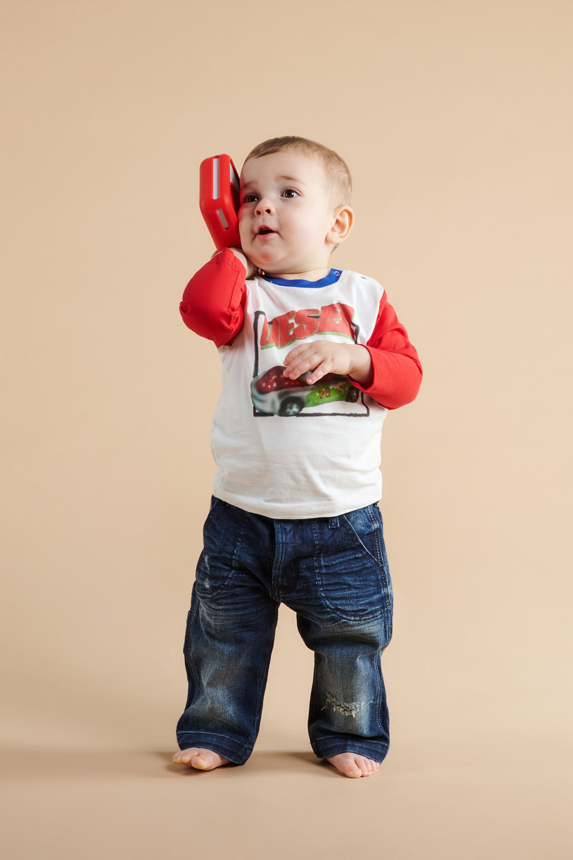 Dunkelblaue, relaxed Jeans mit Brüchen - D-Bart-B