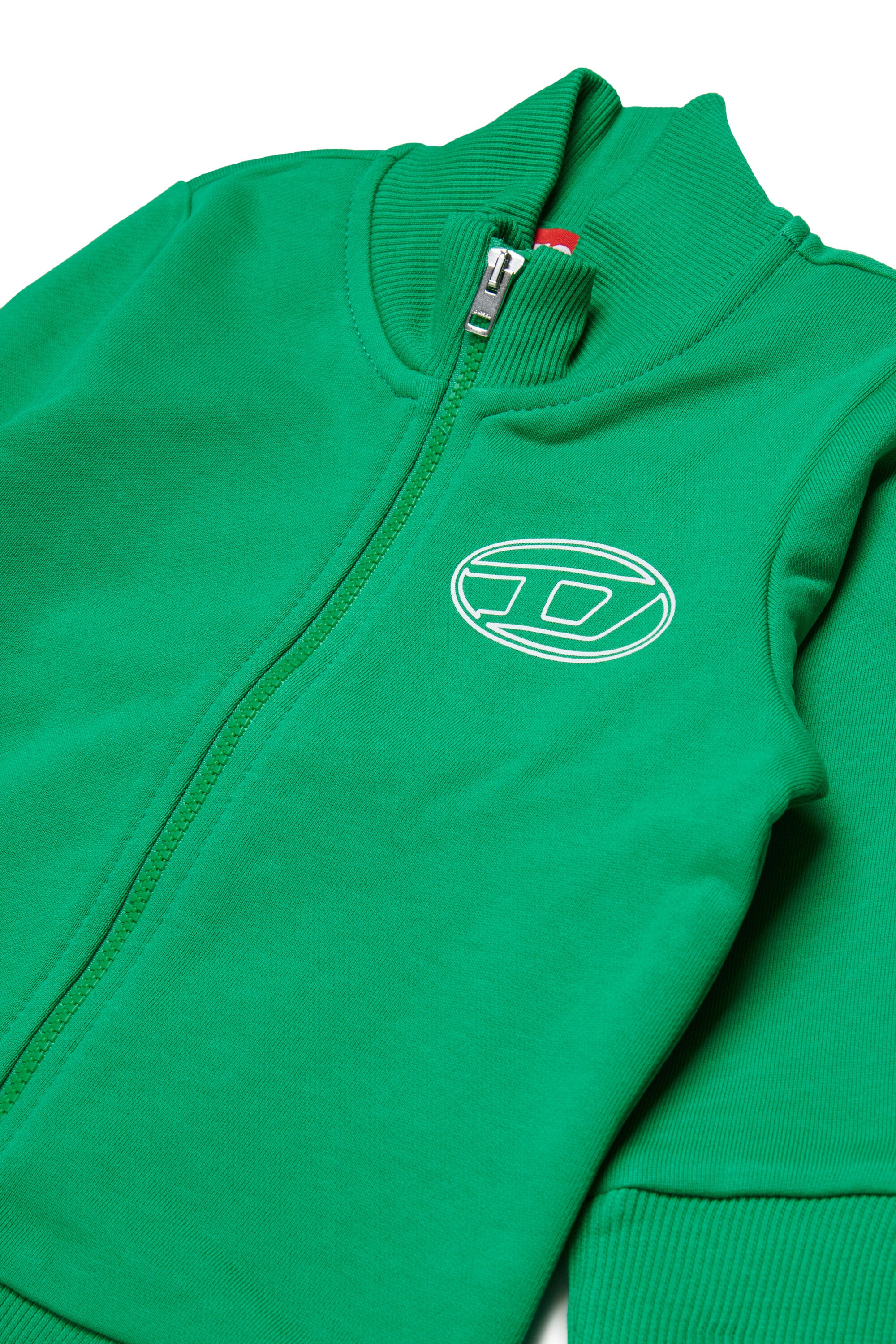 Felpa full zip con maxi logo Oval D