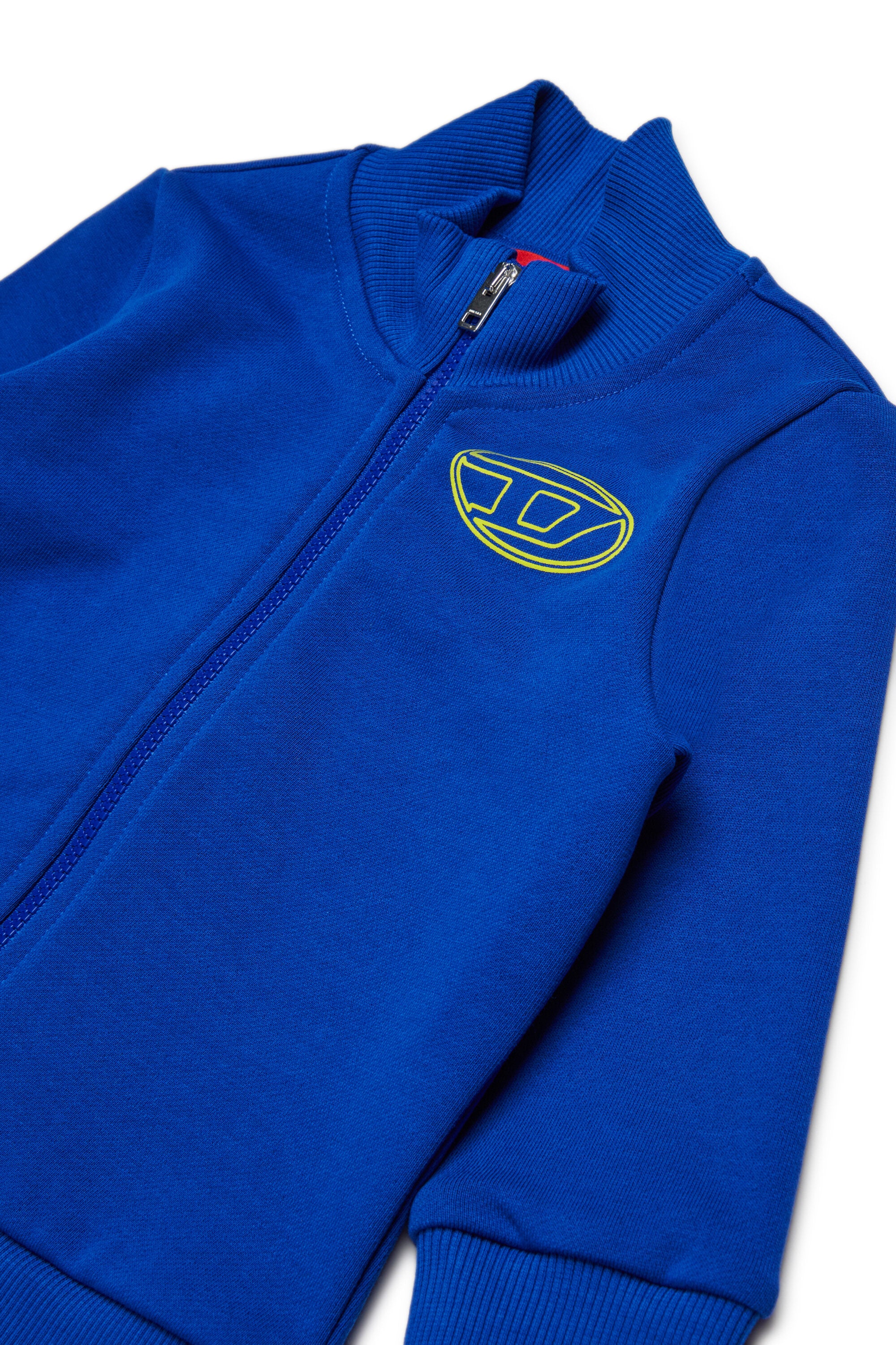 Felpa full zip con maxi logo Oval D