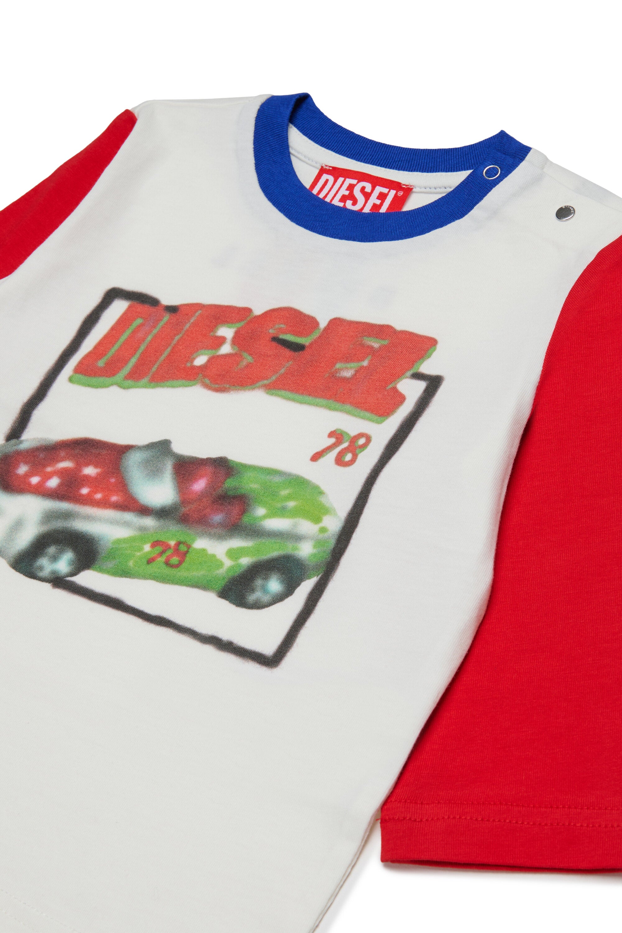 T-shirt in jersey colorblock con grafica Racing