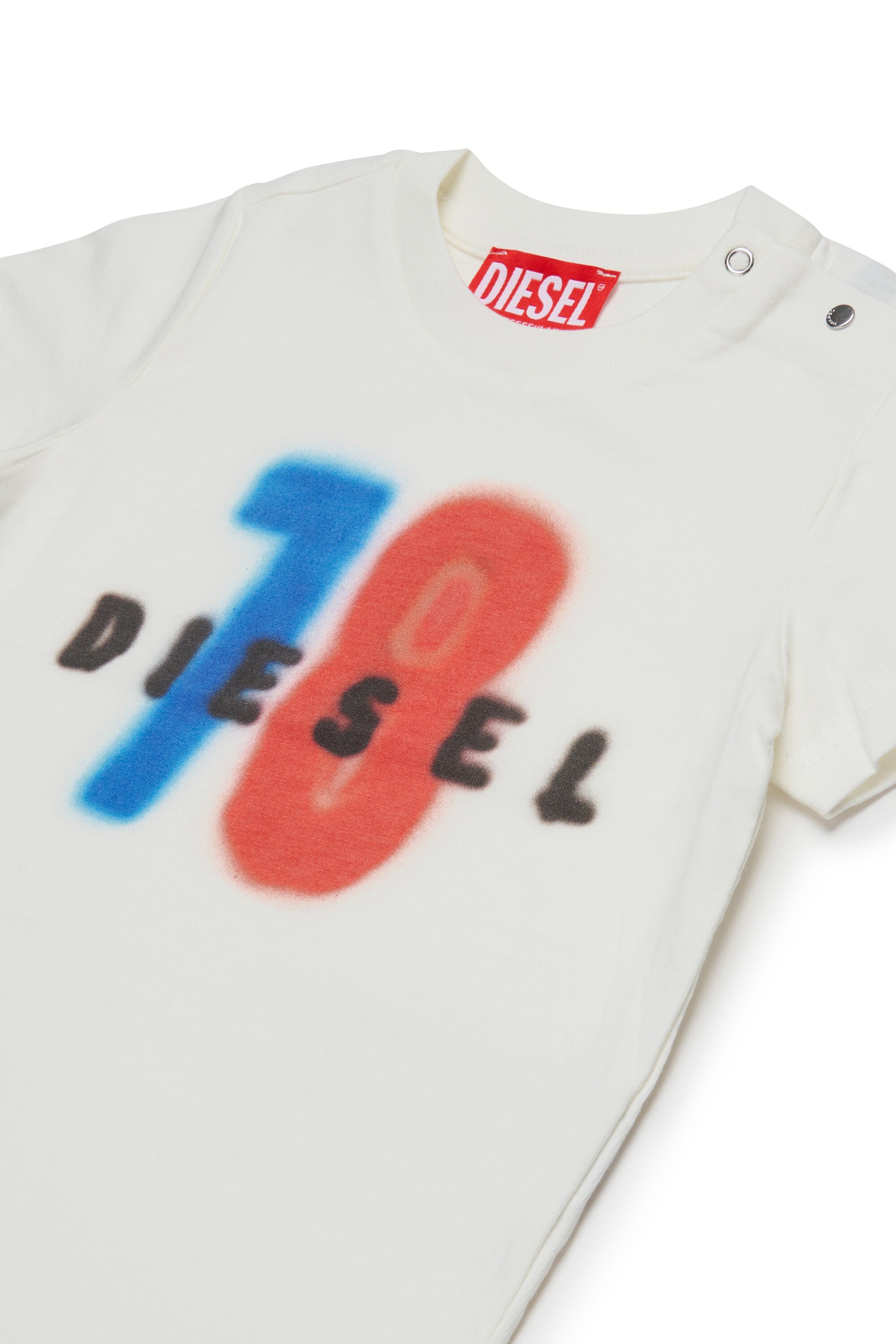 T-shirt in jersey con grafica Diesel 78 faded