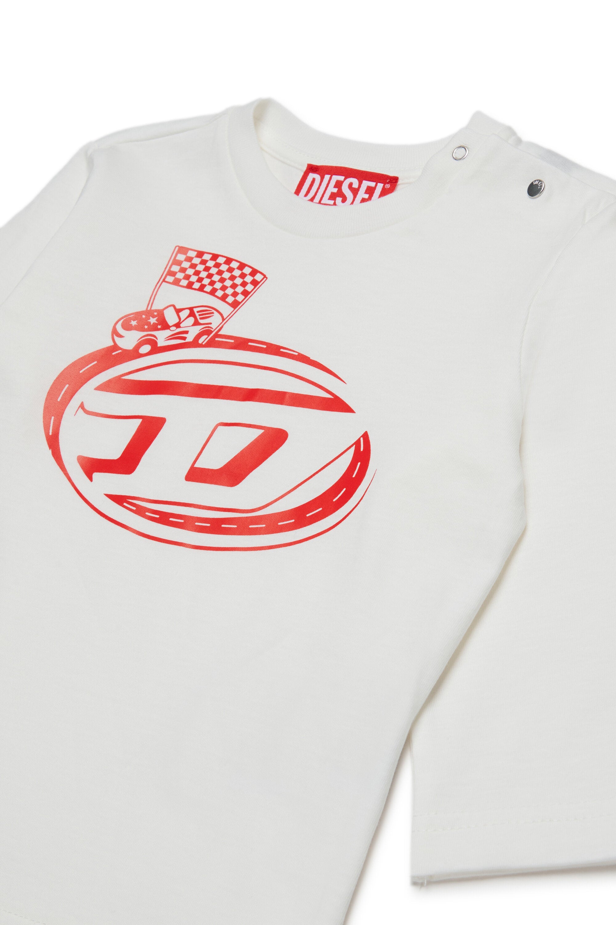 T-shirt manica lunga in jersey con grafica Diesel Funny Racing