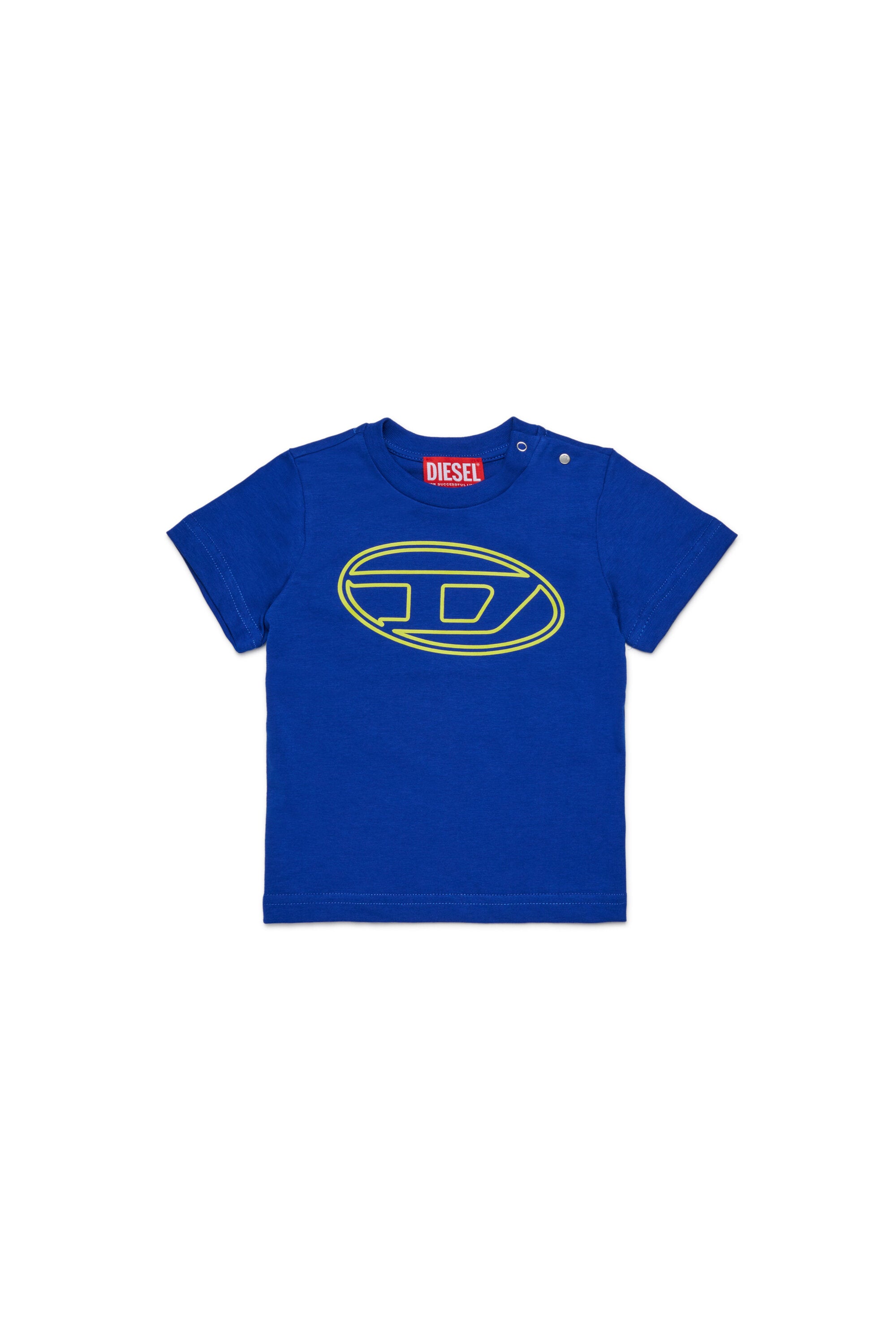 Jersey-T-Shirt mit eingebranntem Oval D maxi-Logo