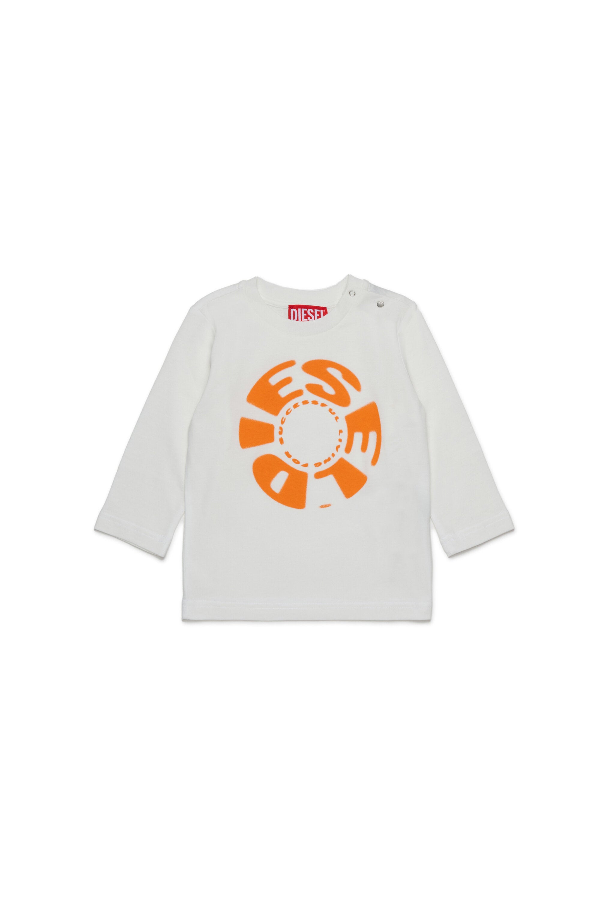 T-shirt manica lunga in jersey con stampa Diesel Circular