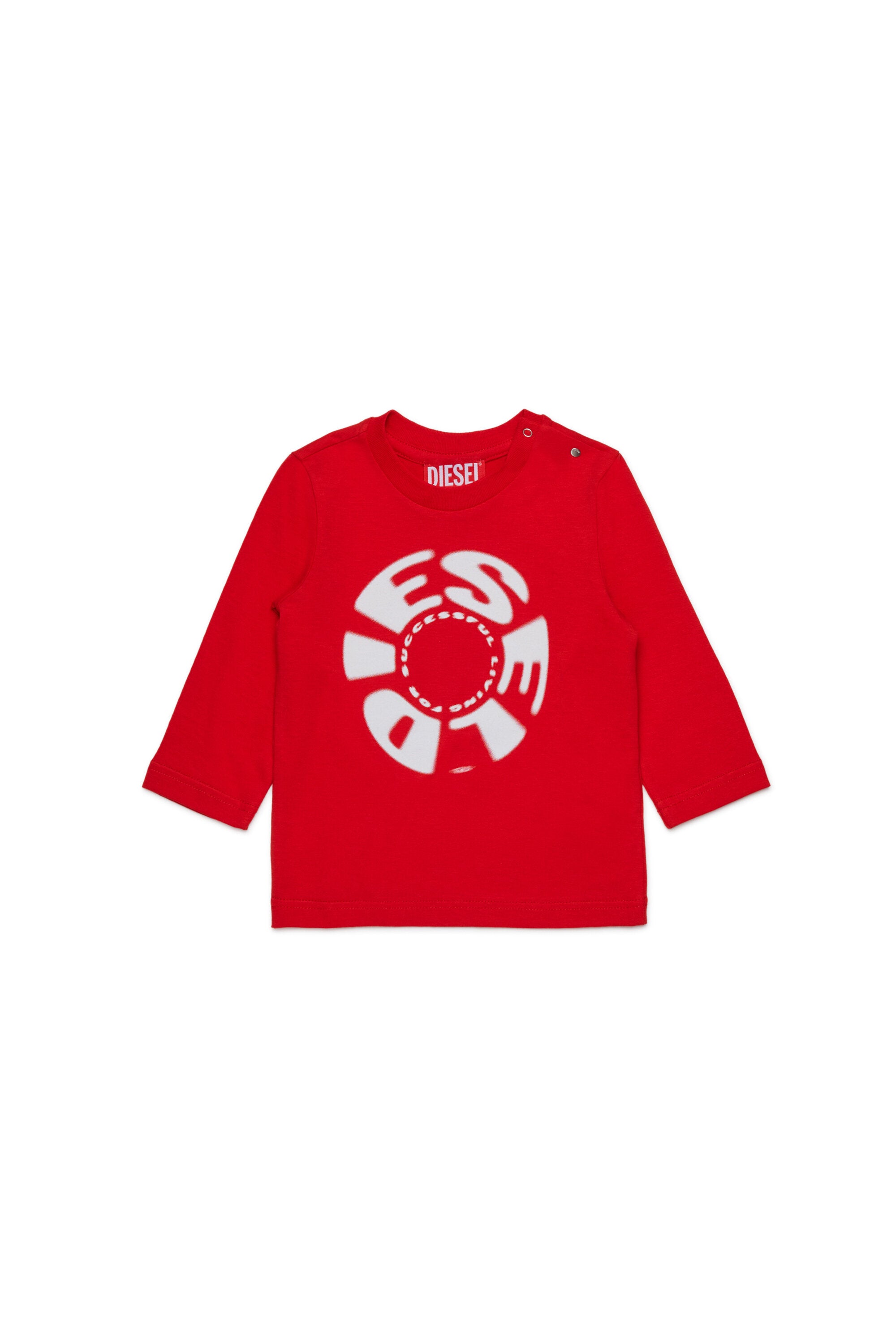 T-shirt manica lunga in jersey con stampa Diesel Circular
