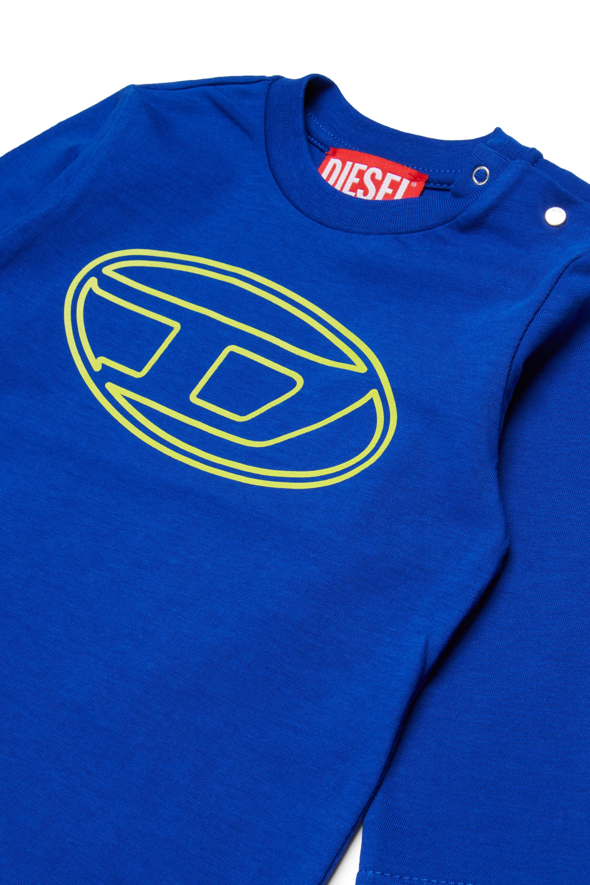 T-shirt manica lunga in jersey con maxi logo Oval D