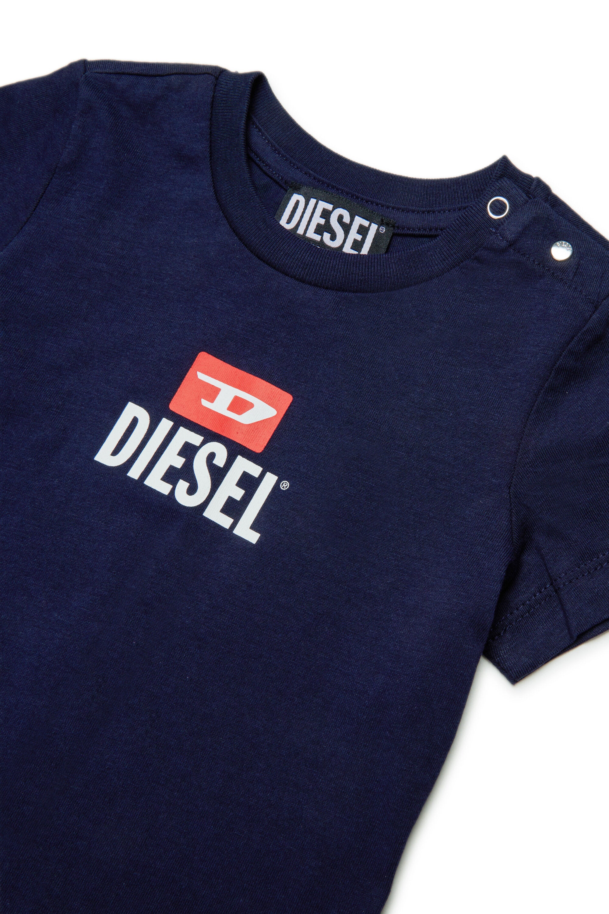 Camiseta de cuello redondo con logo