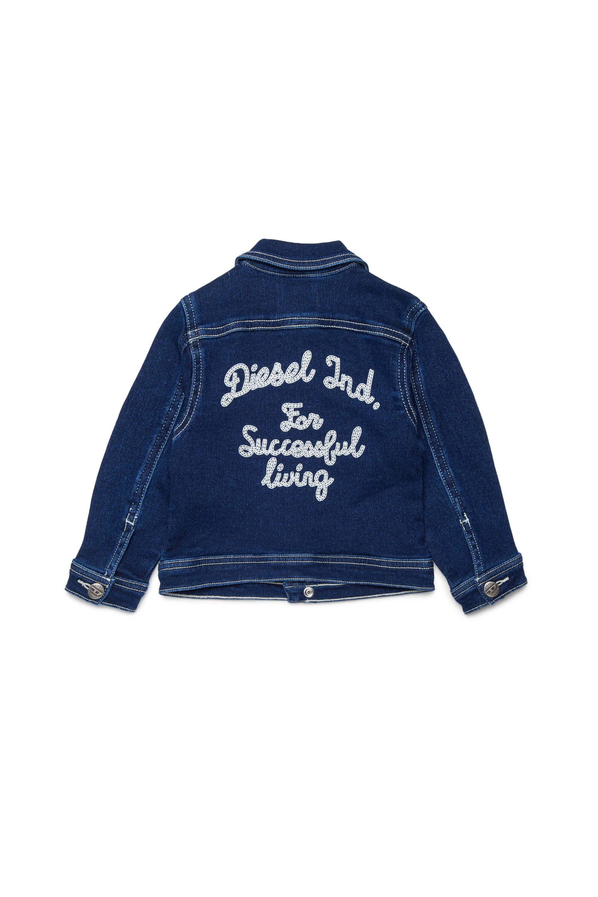 Denimjacke mit aufgedrucktem Logo