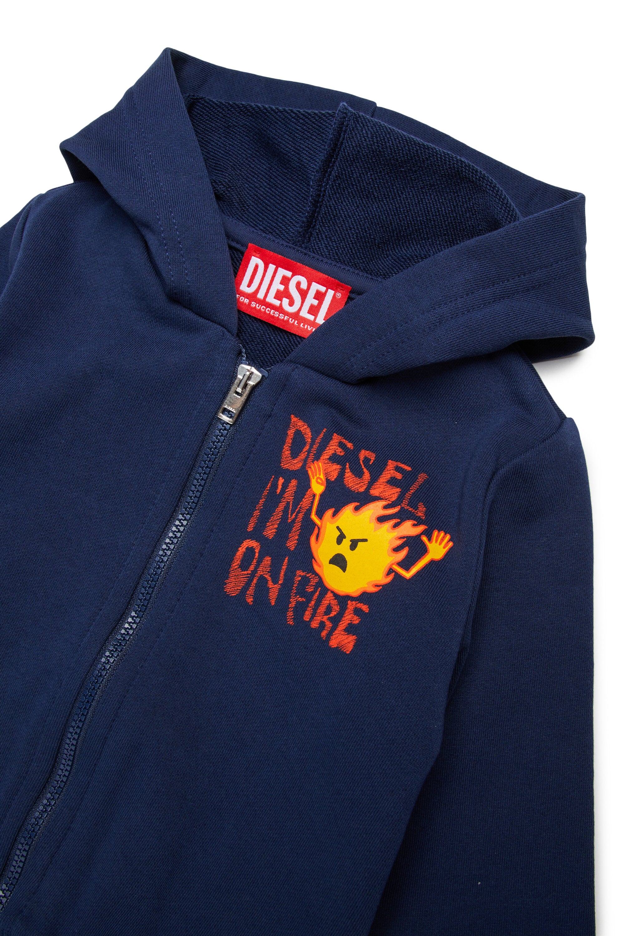 Zip-Sweatshirt mit Logo auf der Brust
