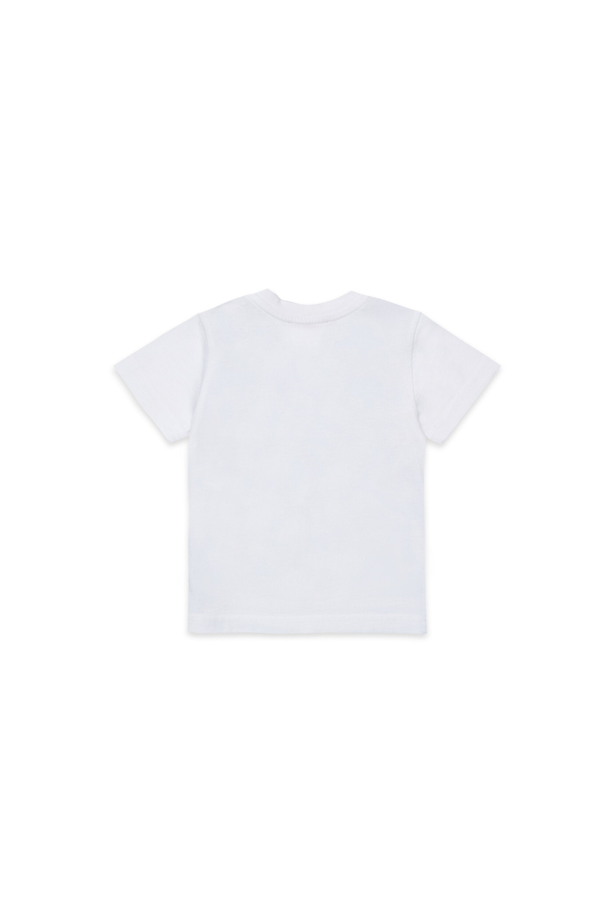 T-shirt con stampa effetto gilet denim