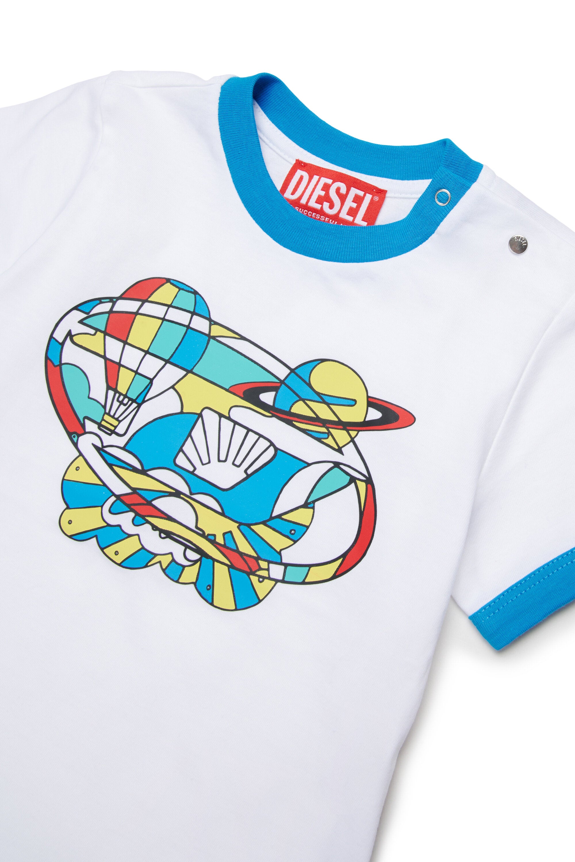 Camiseta de cuello redondo con logo