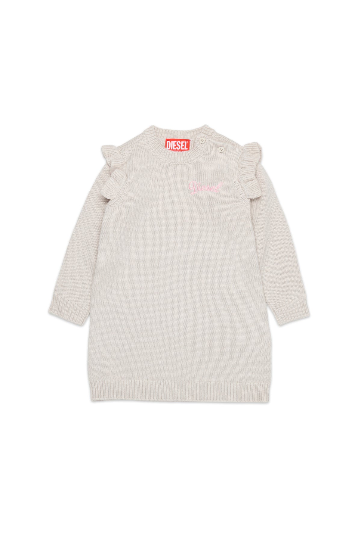 Abito maglia con logo ricamato