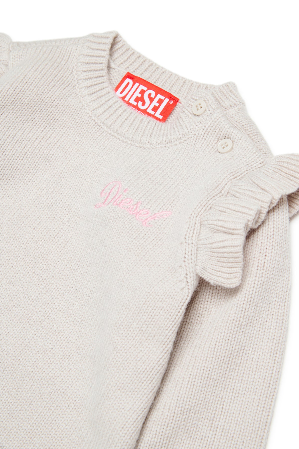 Abito maglia con logo ricamato