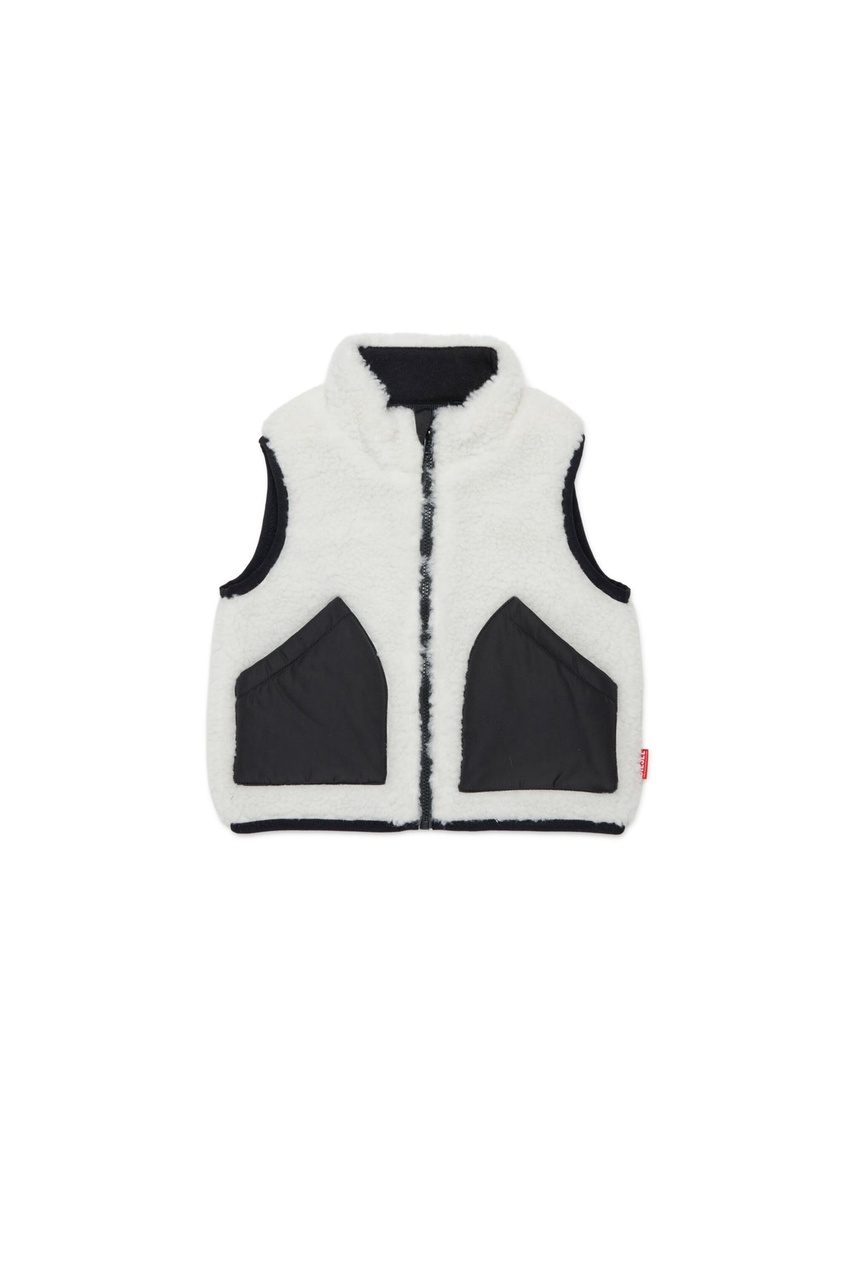 Gilet in teddy con logo