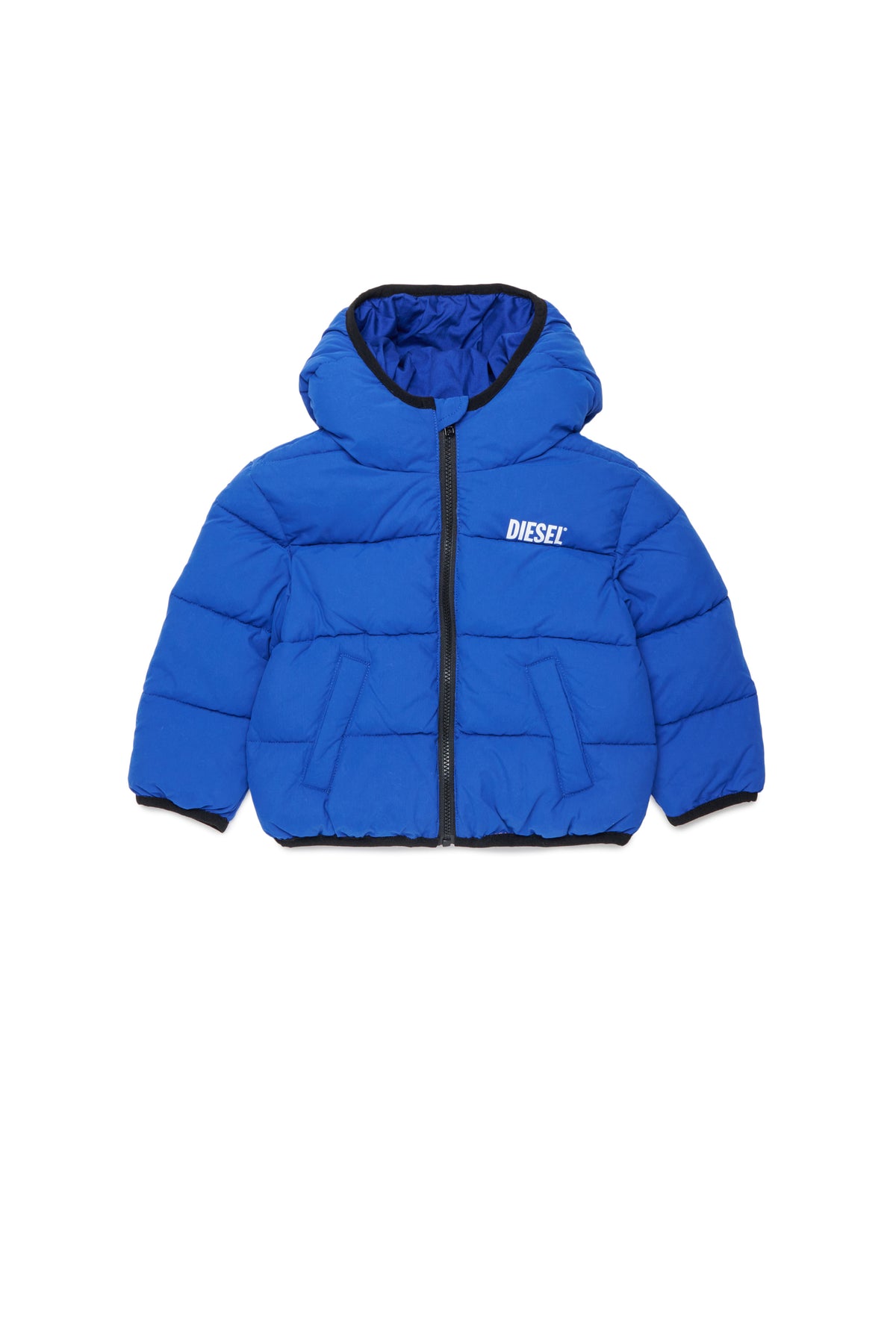 Padded jacket with printed logo