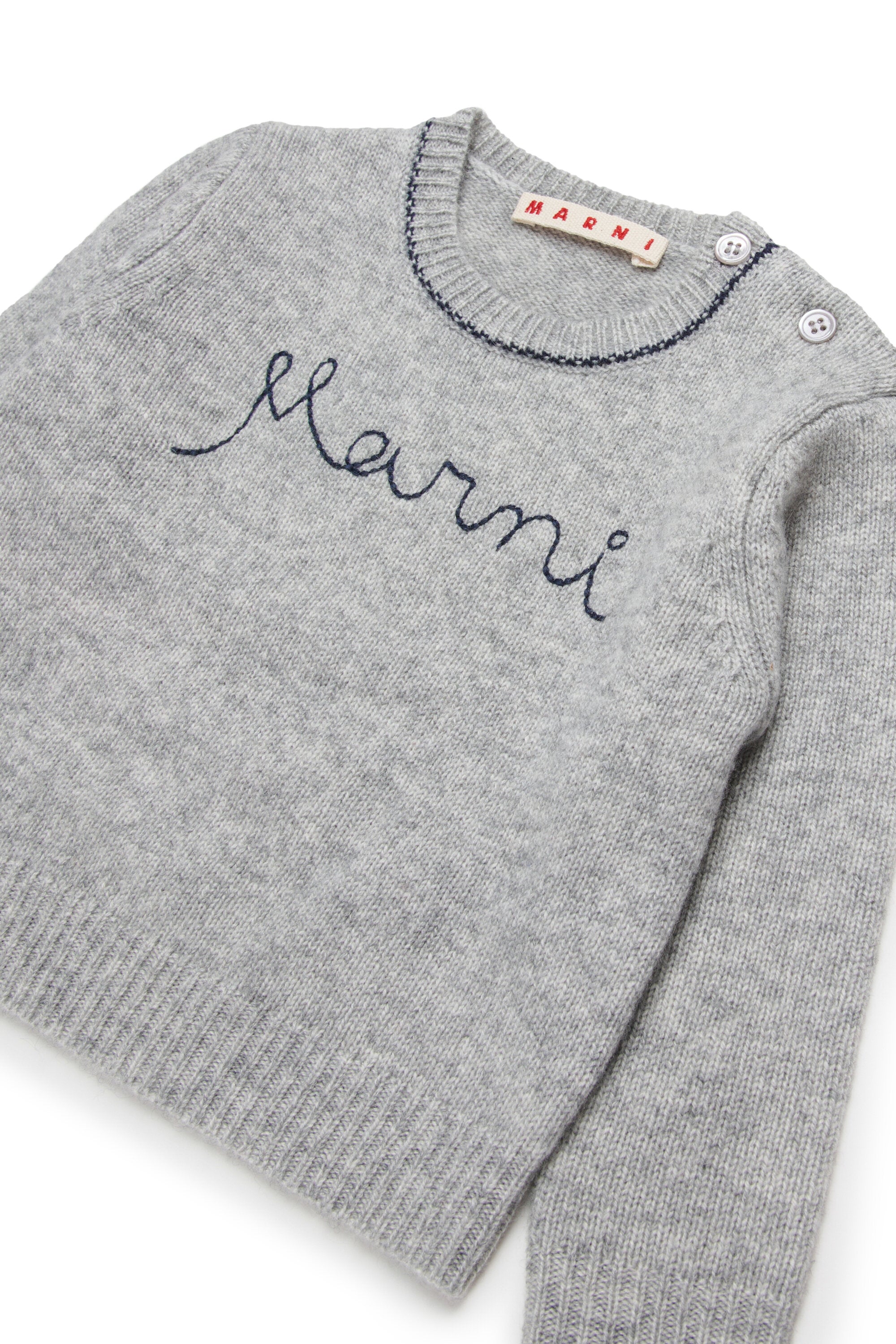 Pullover mit Rundhalsausschnitt aus einer Wolle-Kaschmirmischung