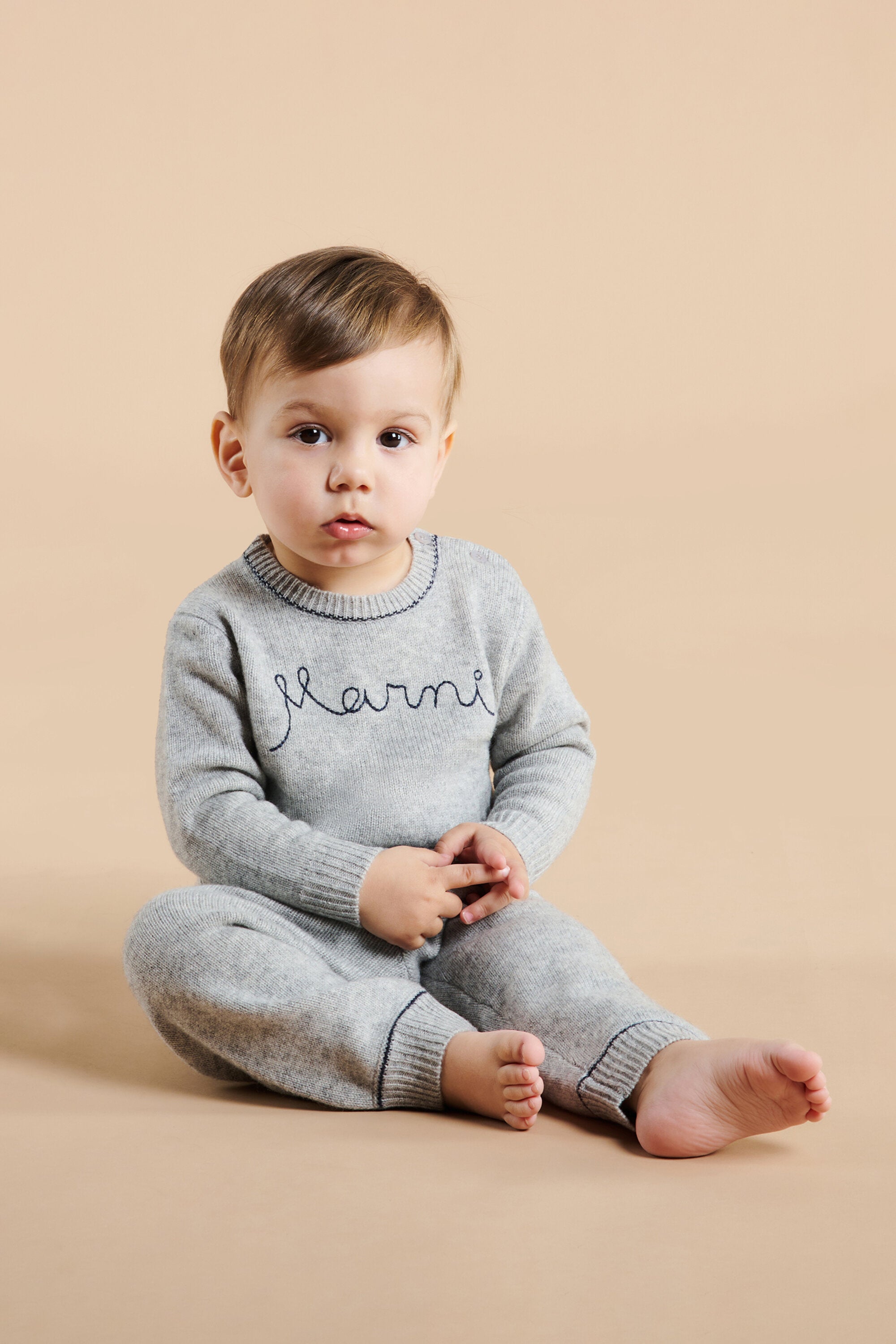 Wool-cashmere blend crew-neck sweater