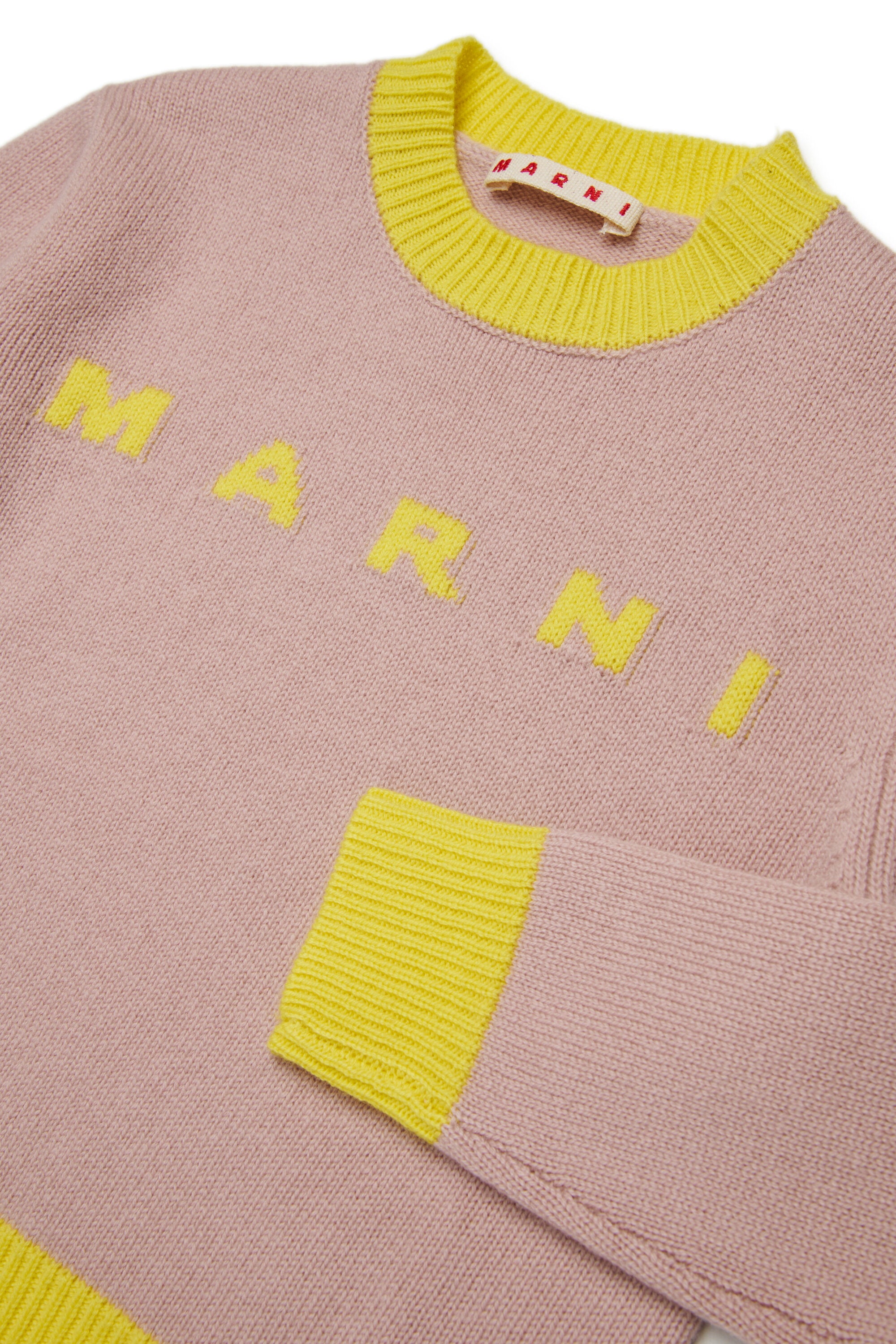 Colorblock wool-cashmere blend crew-neck sweater