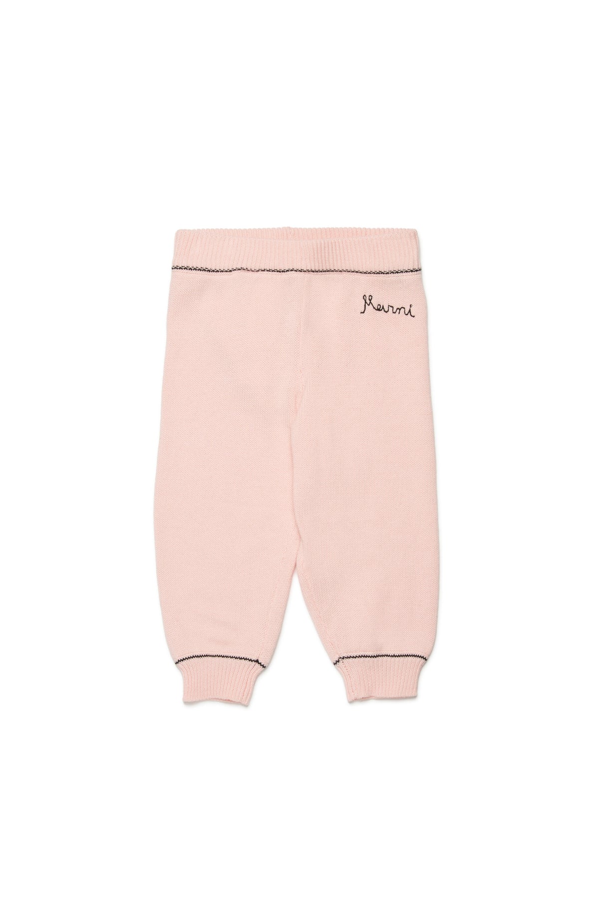 Knit pants with logo