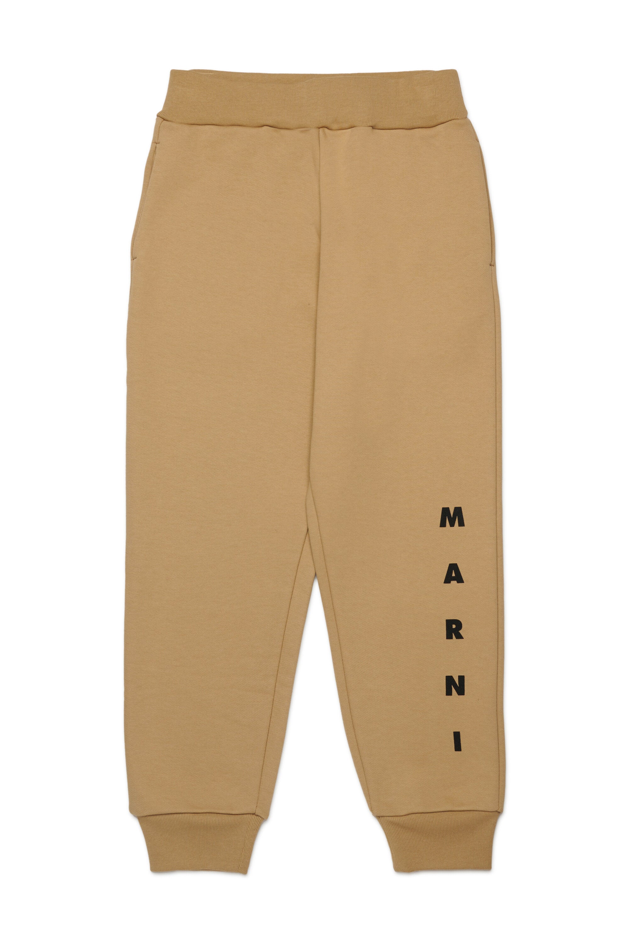 Fleece jogger pants with logo