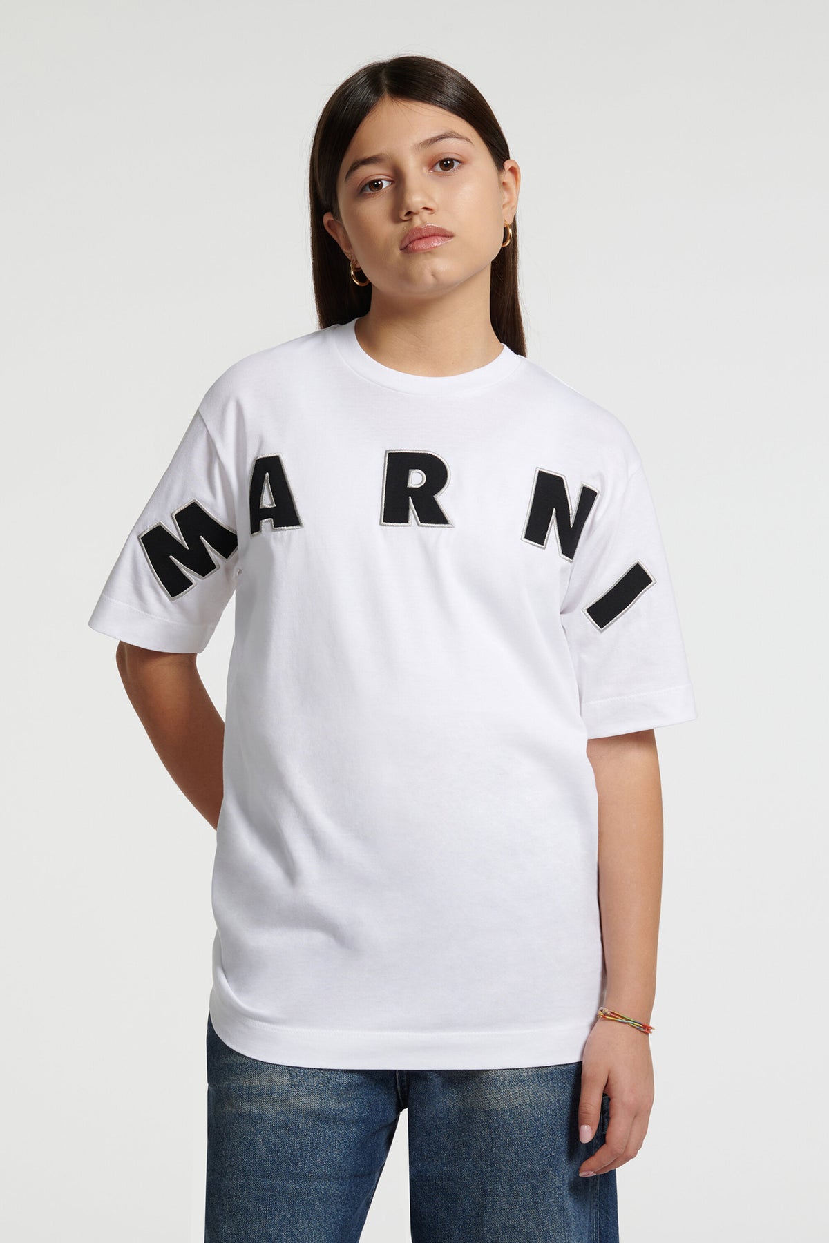 T-Shirt mit aufgesticktem Logo