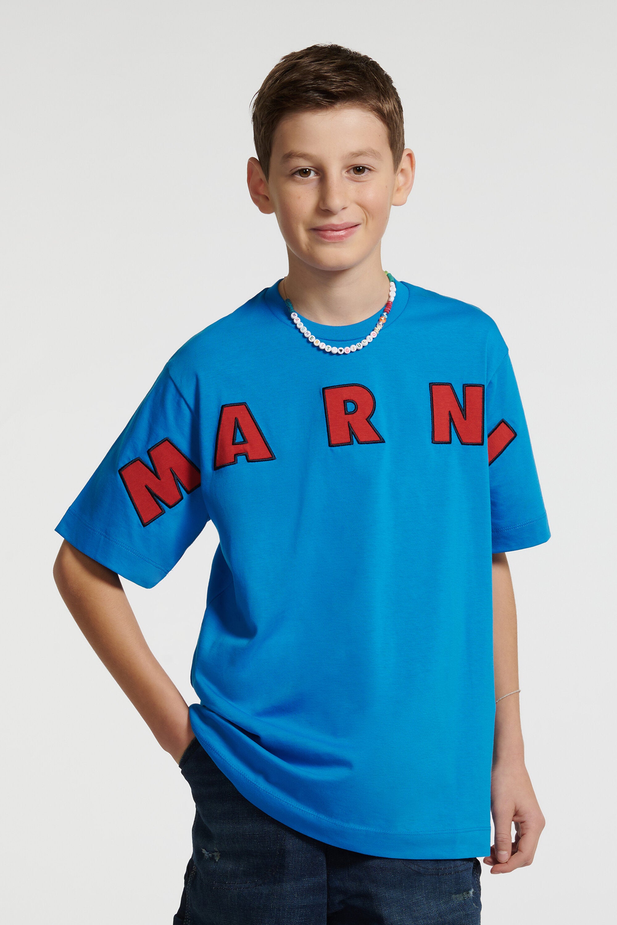 T-Shirt mit aufgesticktem Logo