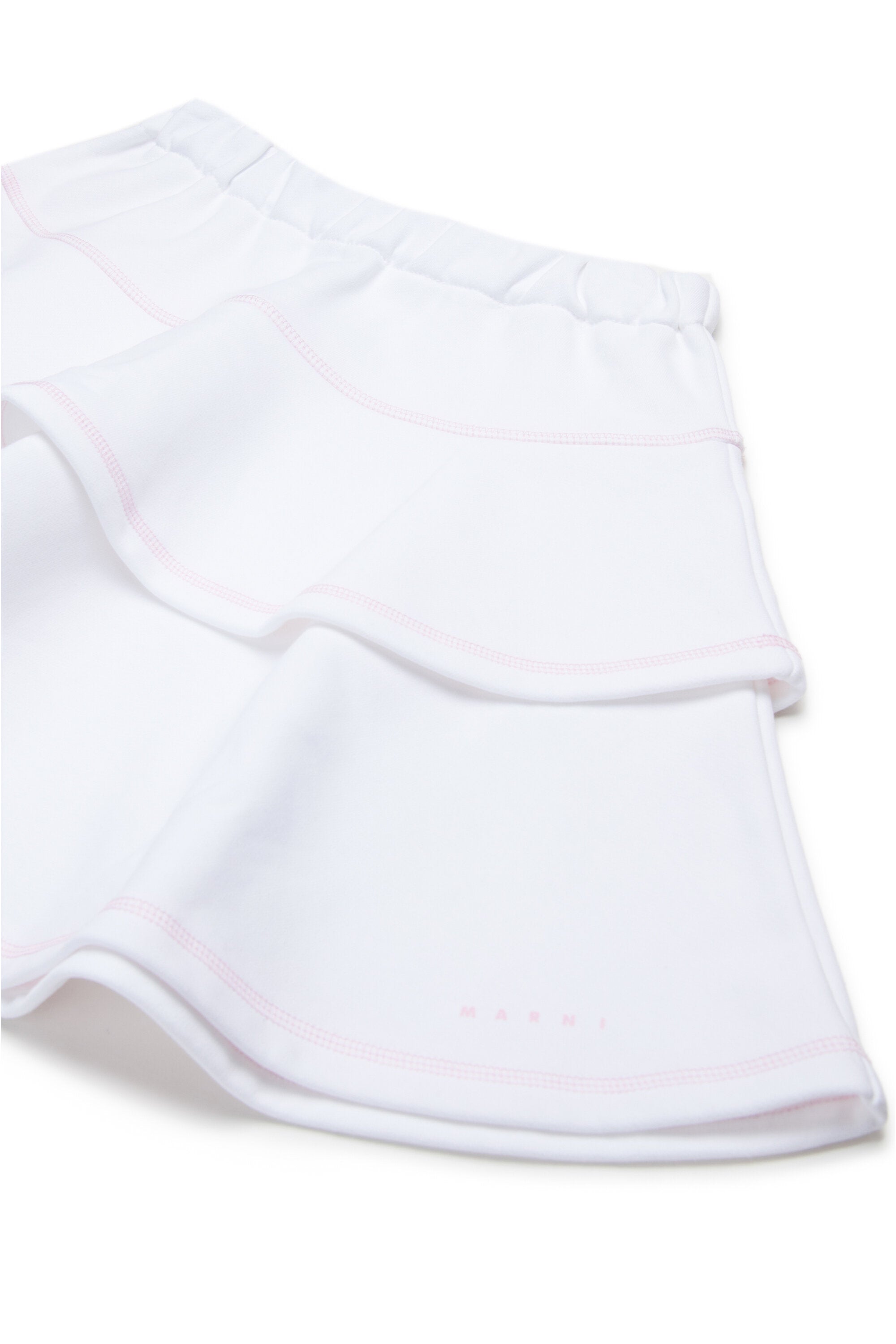 Gonna in felpa a doppia balza