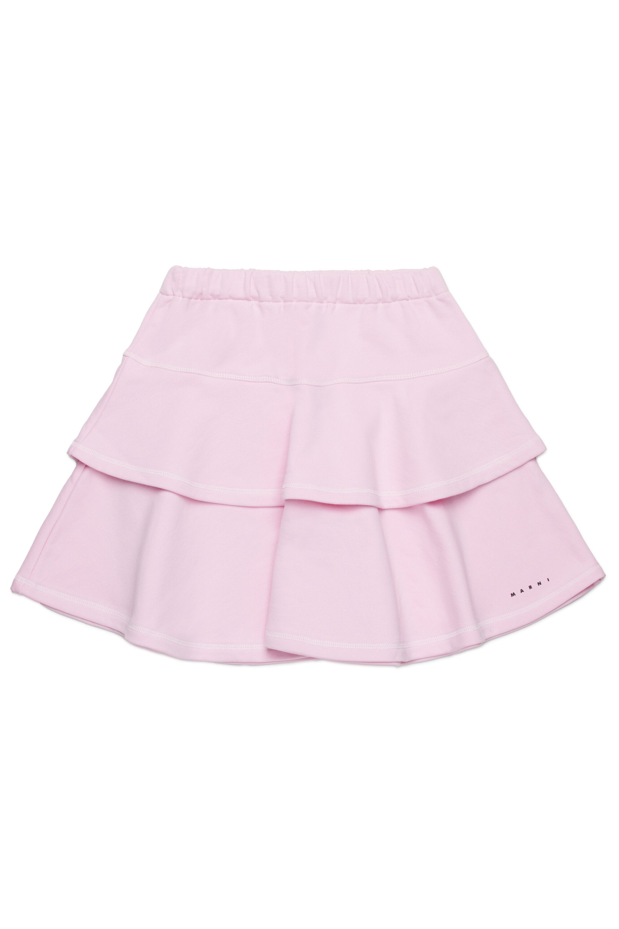 Double flounces fleece skirt