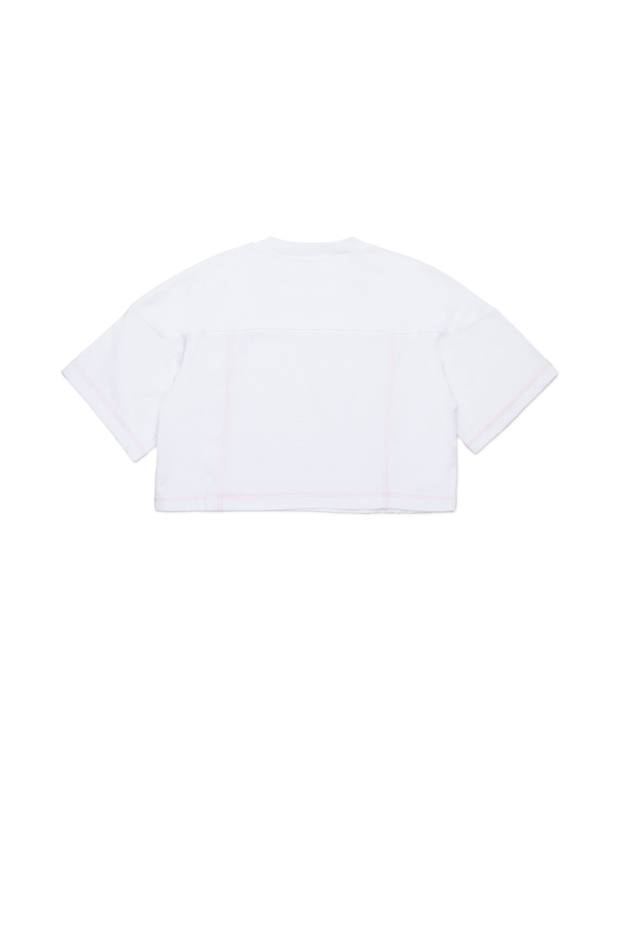 T-shirt cropped con logo